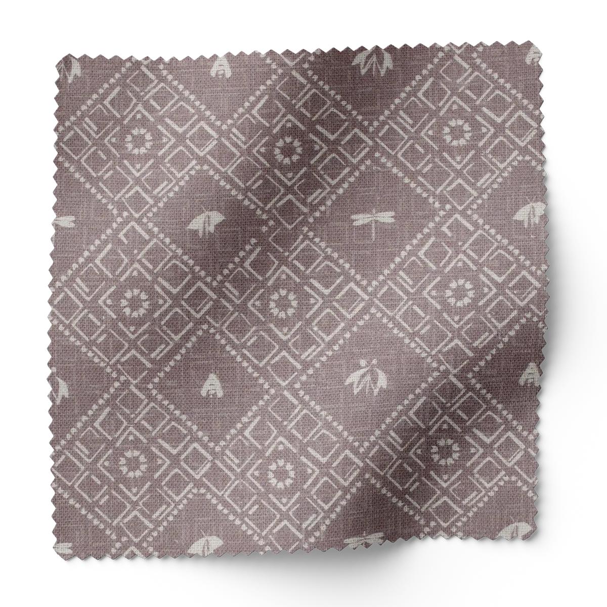 Americana fabric in Orchid by Emily Daws styled in an interior — Fauna Collection