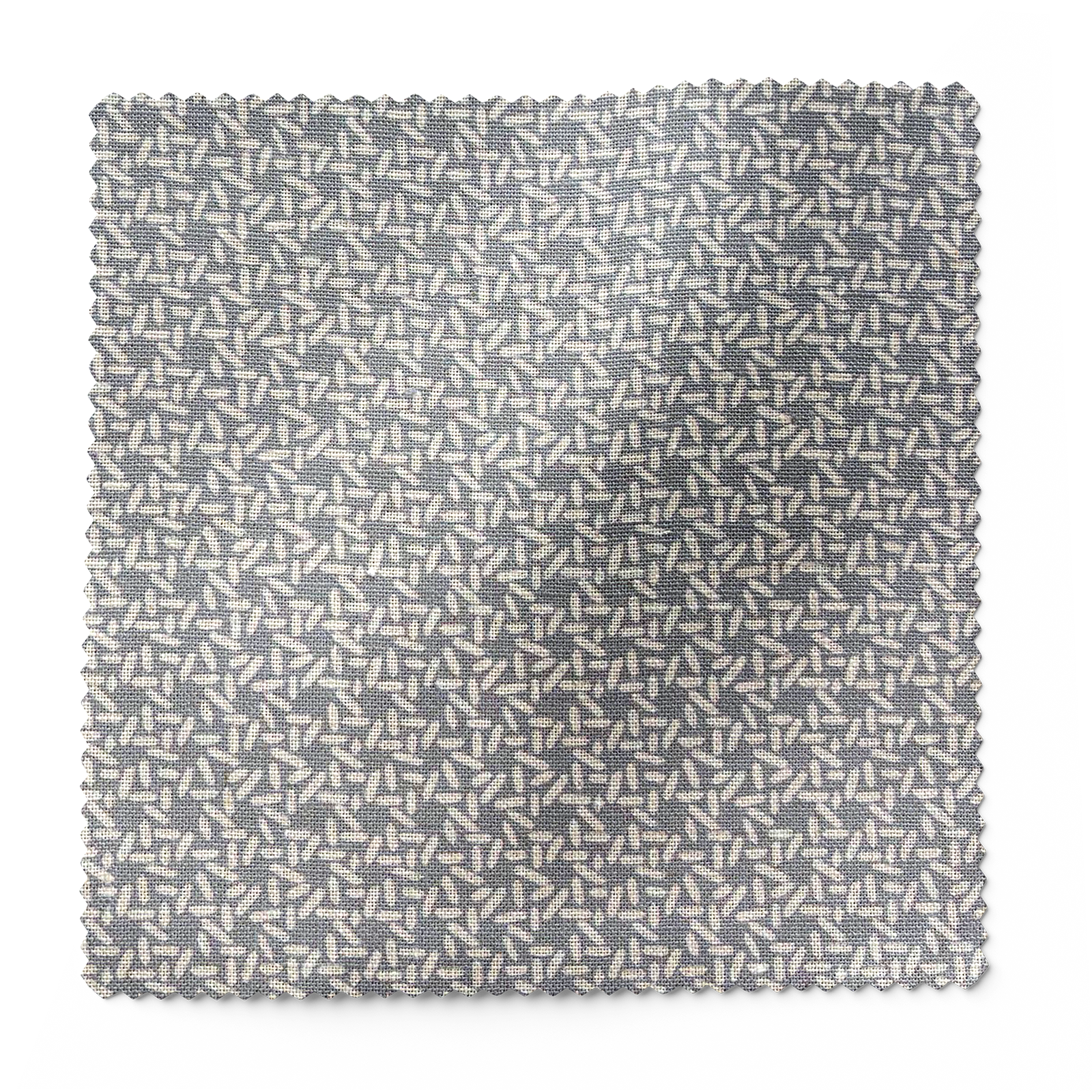 Carolina Rice fabric in Chambray by Emily Daws β swatch view showing pattern and color details β Charleston fabric by the yard for interiors