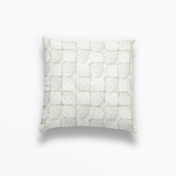 Speckled Check Pillow in Chive