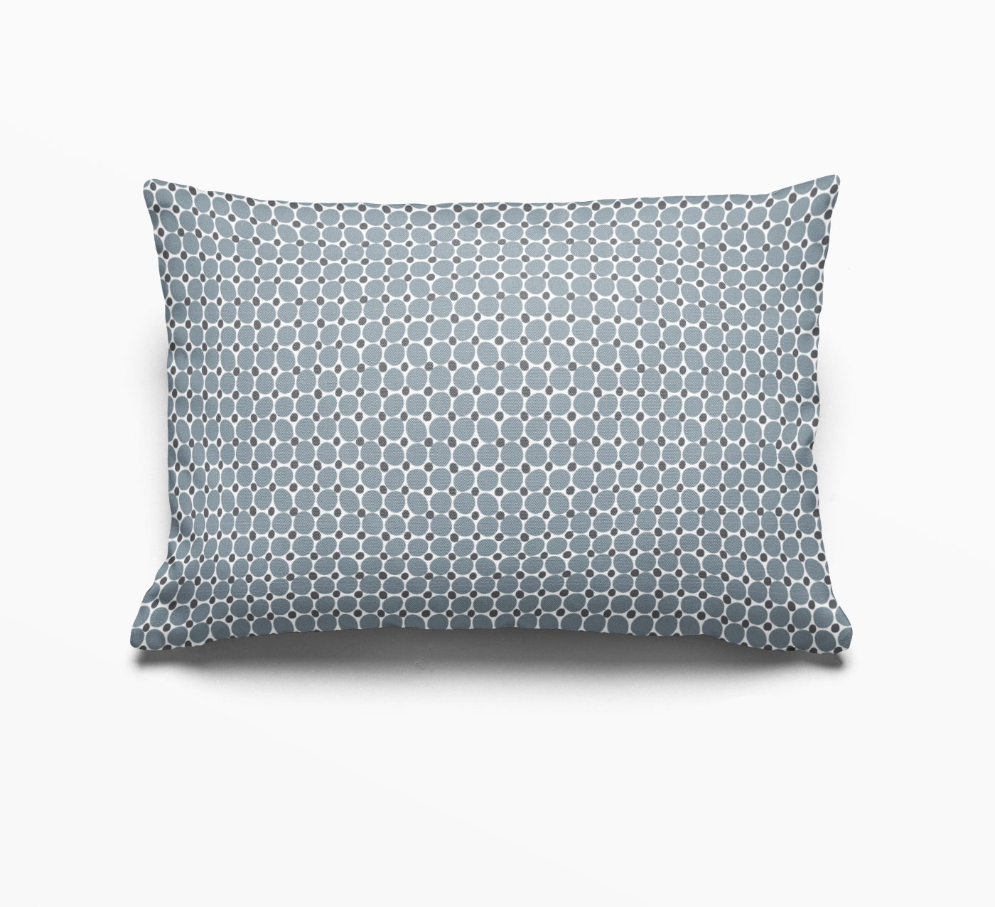 Cobblestone pillow in Lagoon by Emily Daws – lumbar throw pillow for beds, benches, or accent chairs