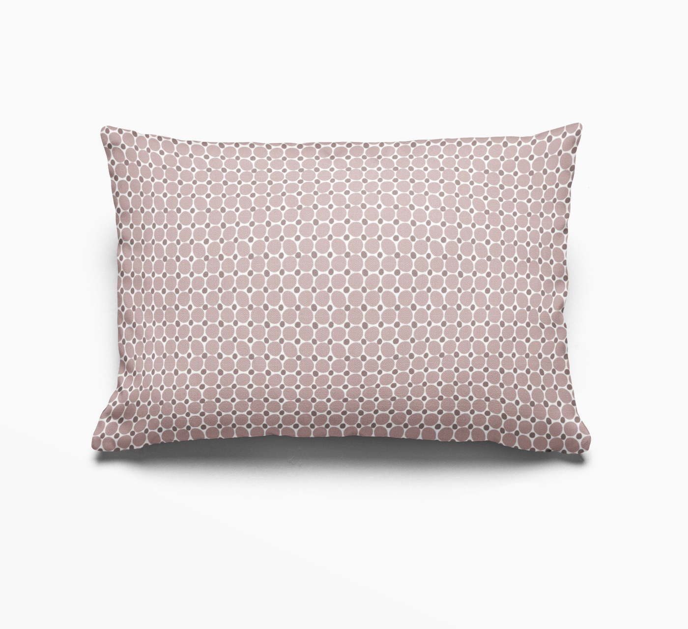 Cobblestone pillow in Terracotta by Emily Daws – lumbar throw pillow for beds, benches, or accent chairs