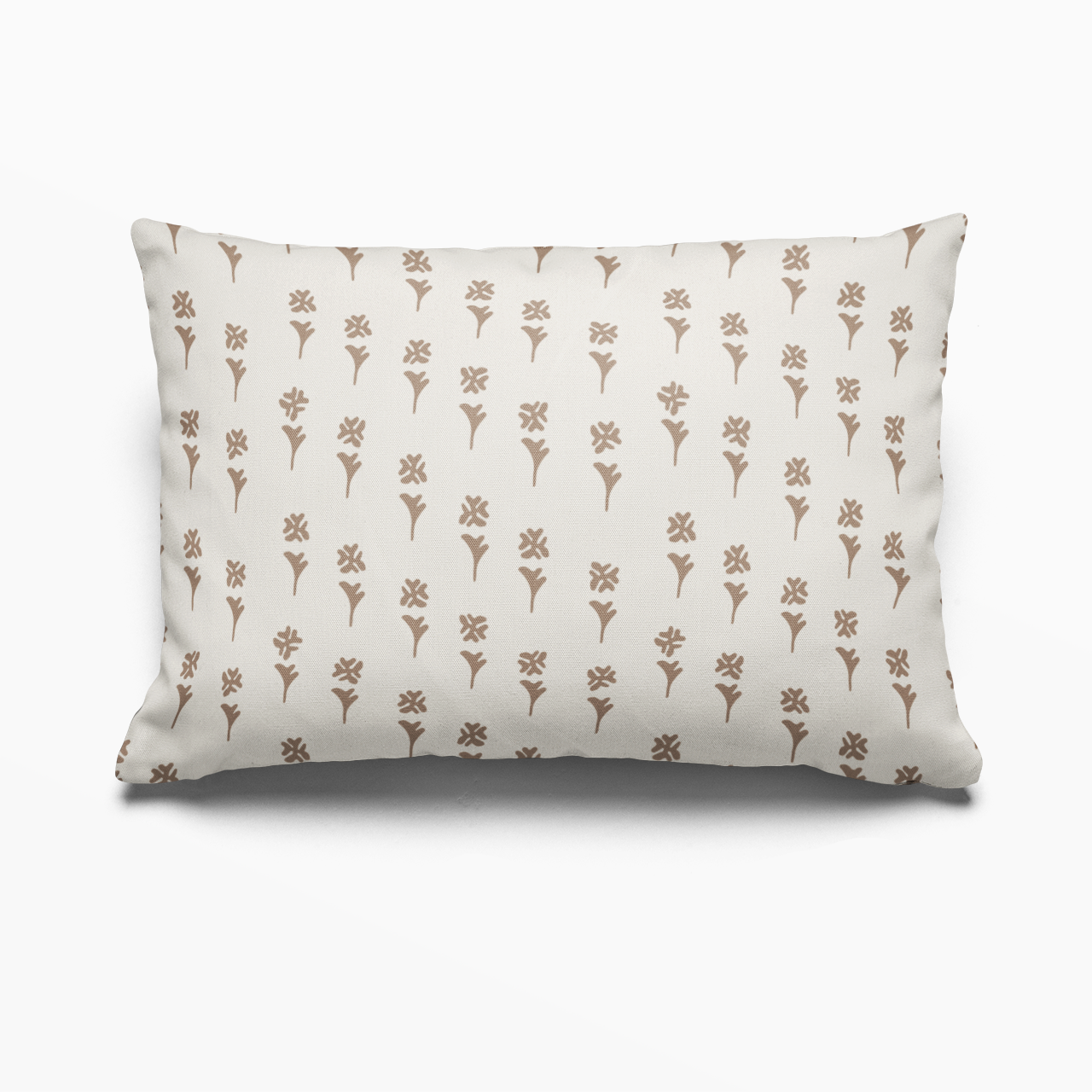 Daffodil pillow in Copper by Emily Daws – lumbar pillow for beds or benches in a soft country interior