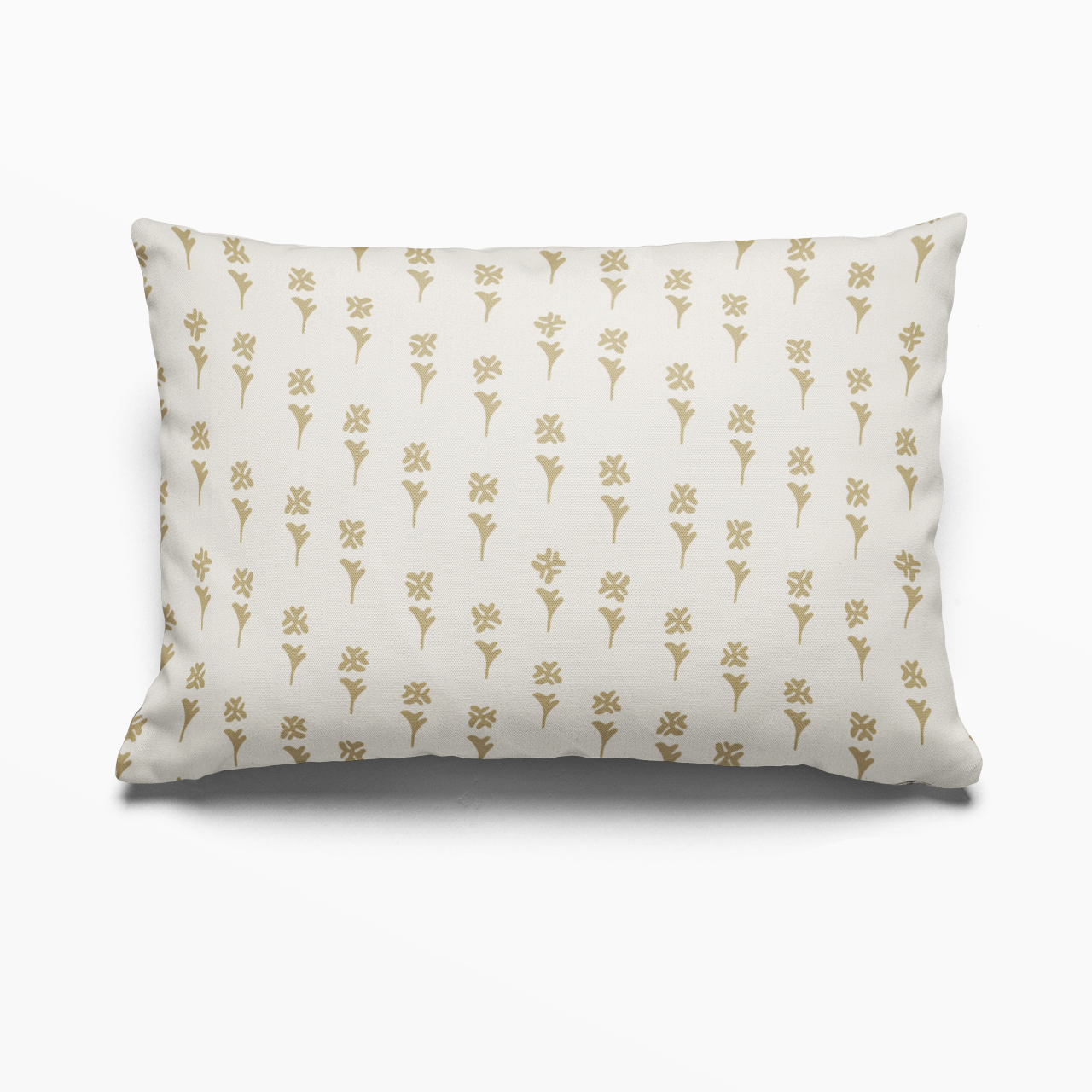 Daffodil pillow in Tupelo by Emily Daws – lumbar pillow for beds or benches in a soft country interior