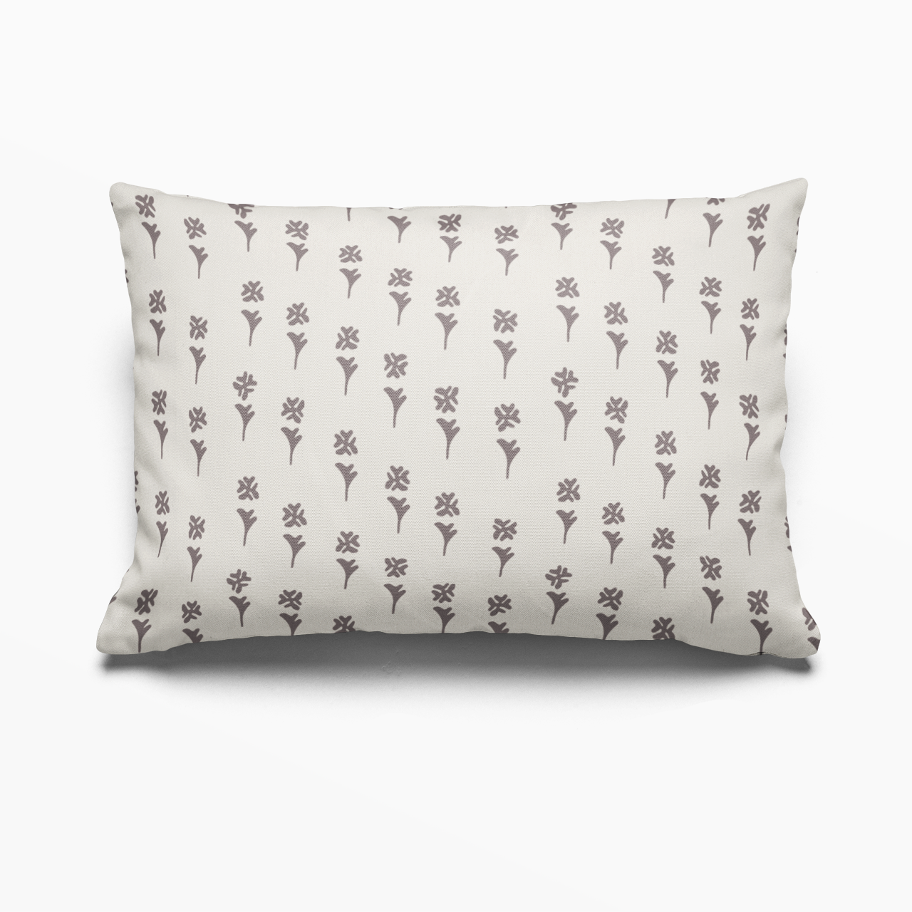 Daffodil pillow in Dusk by Emily Daws – lumbar pillow for beds or benches in a soft country interior