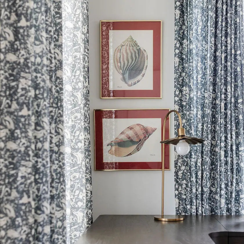River Reef Navy fabric by Emily Daws — Waterways Collection, available by the yard for drapery and upholstery