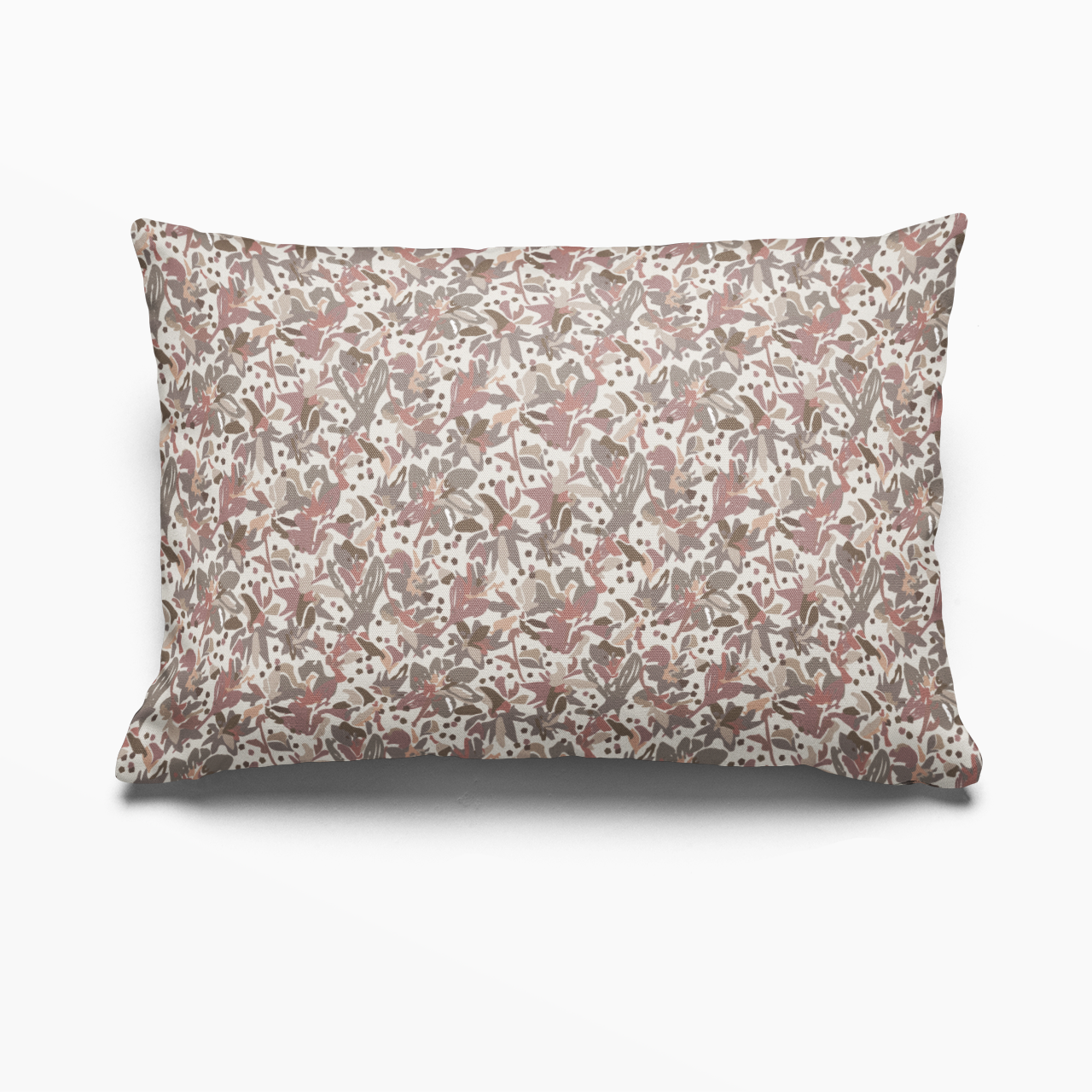 Eden pillow in Azaela by Emily Daws – lumbar pillow for beds or benches in a soft country interior