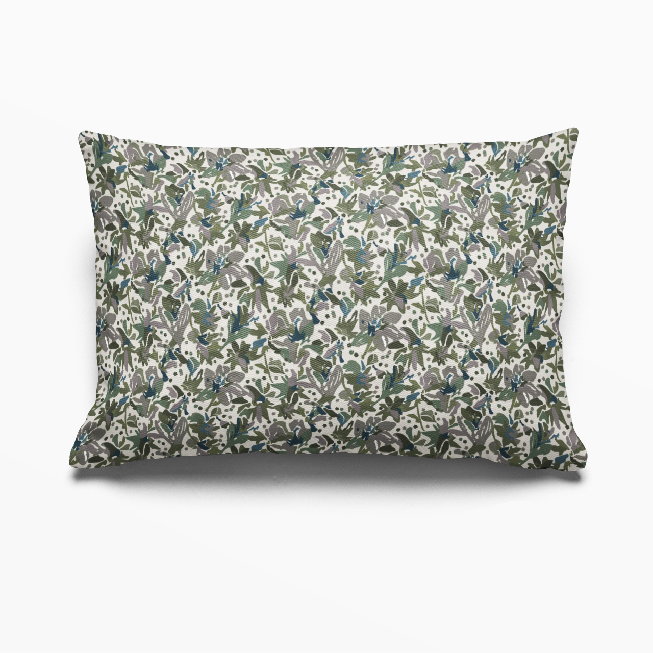 Eden pillow in Emerald by Emily Daws – lumbar pillow for beds or benches in a soft country interior