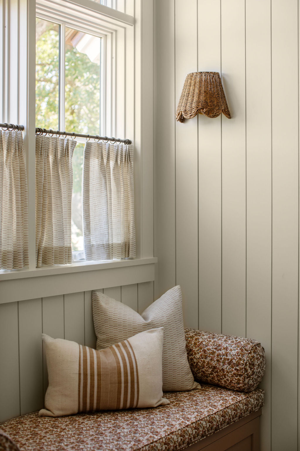 Eden fabric in Autumn styled by Emily Daws – cozy countryside look for floral curtains or cushions