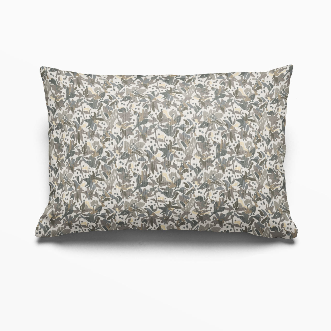 Eden pillow in Lichen by Emily Daws – lumbar pillow for beds or benches in a soft country interior