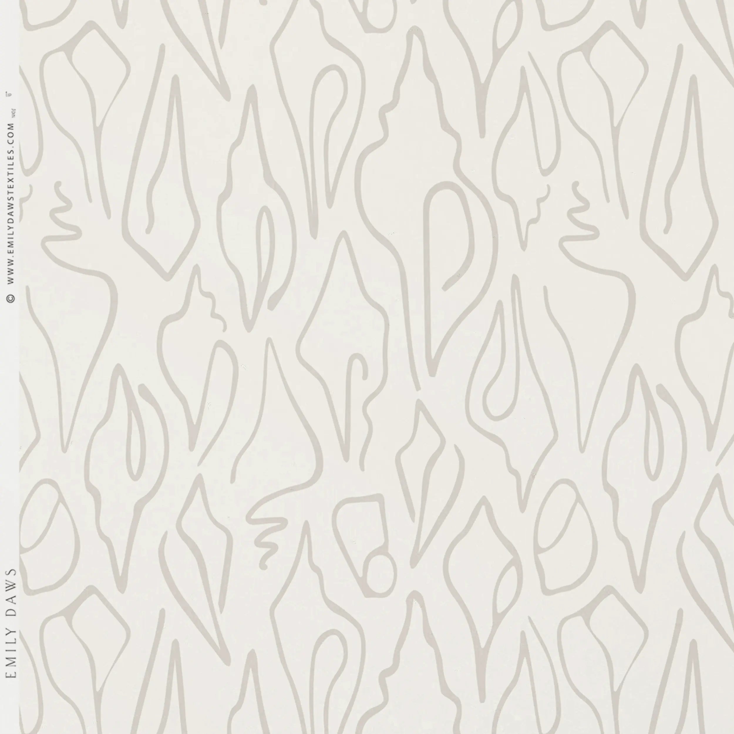 Bespoke smooth wallpaper by Emily Daws, crafted on clay-coated paper for artful, refined interior design projects.