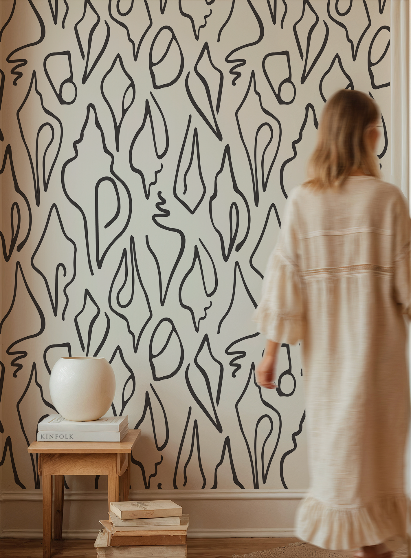 Edisto Wallpaper in Jet