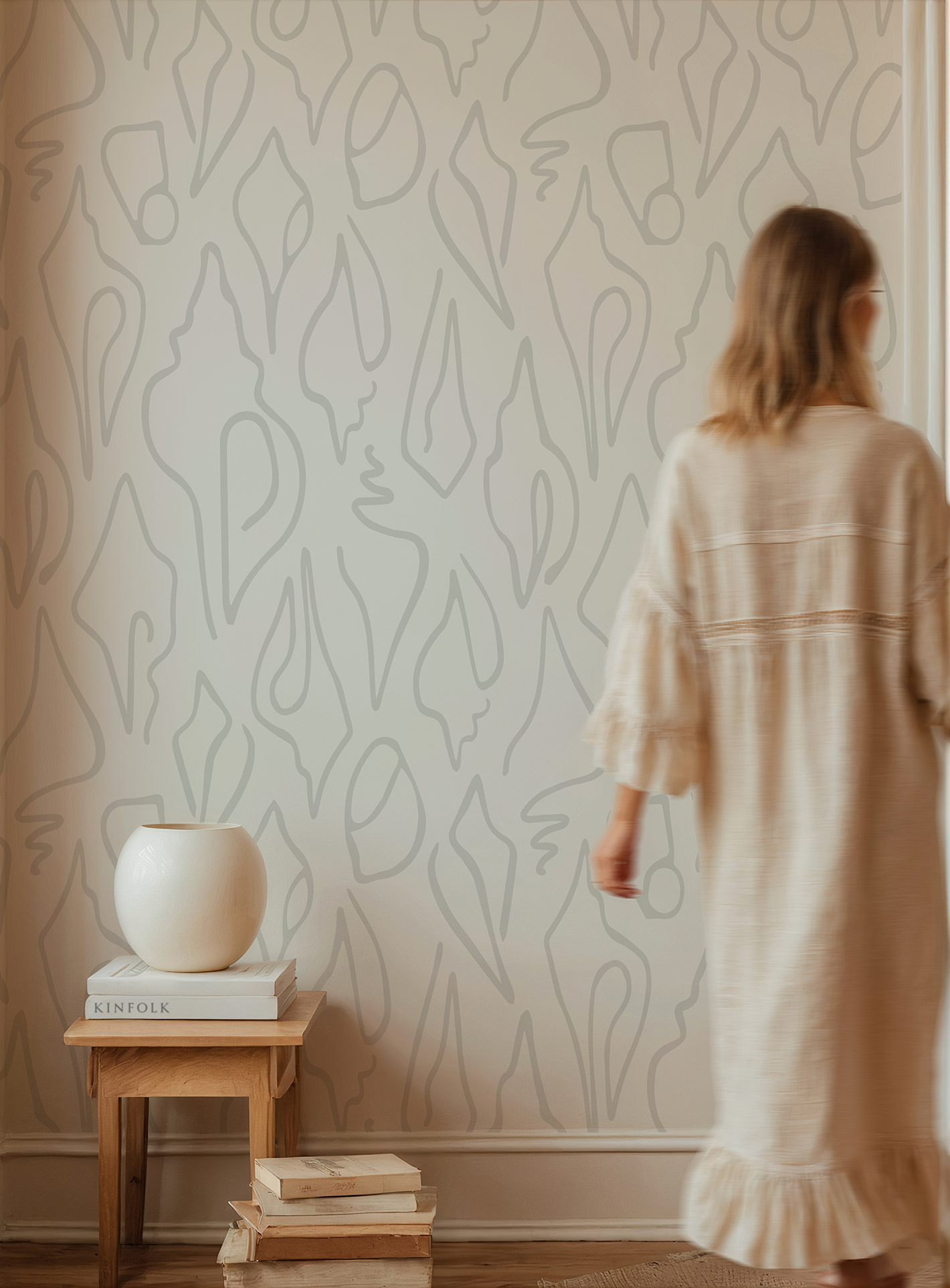 Edisto Wallpaper in Sterling
