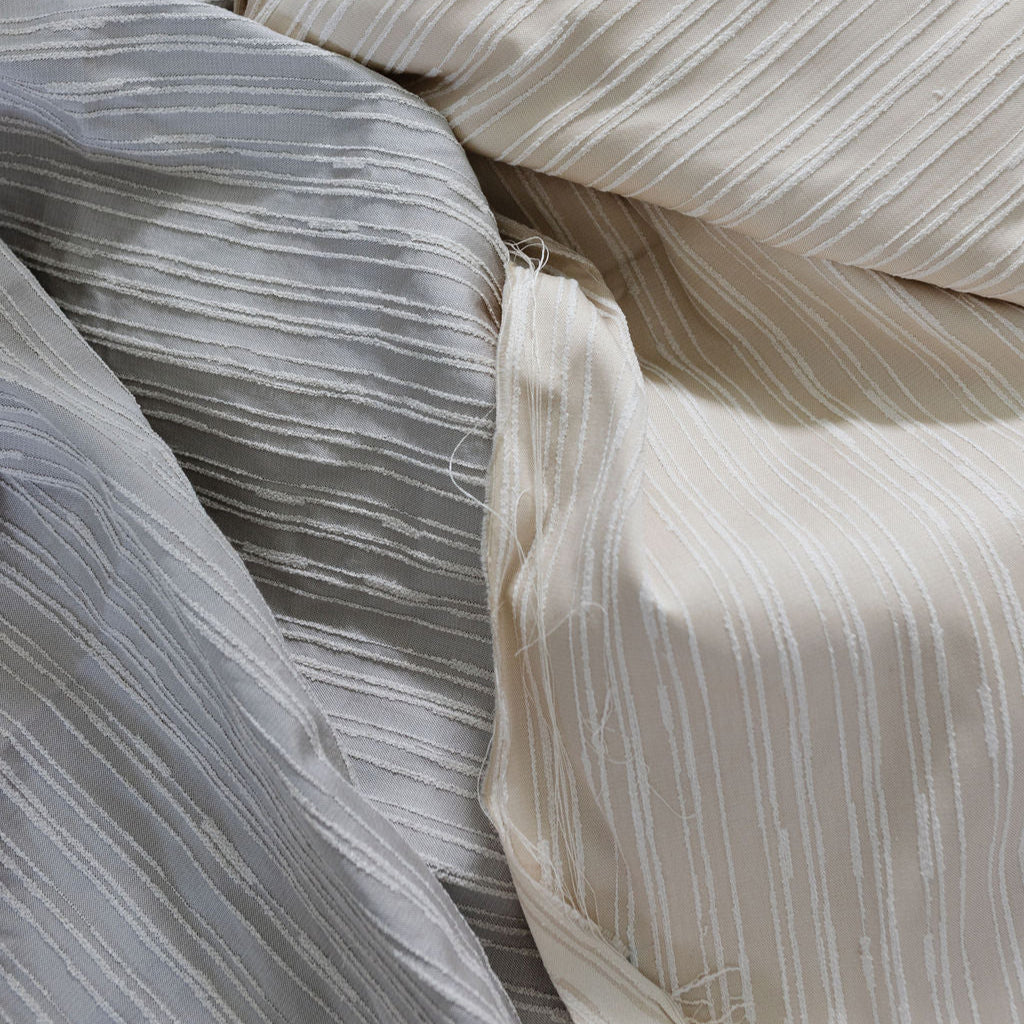 Woven linen fabric by Emily Daws designed for trade professionals sourcing artful textiles for residential interiors.