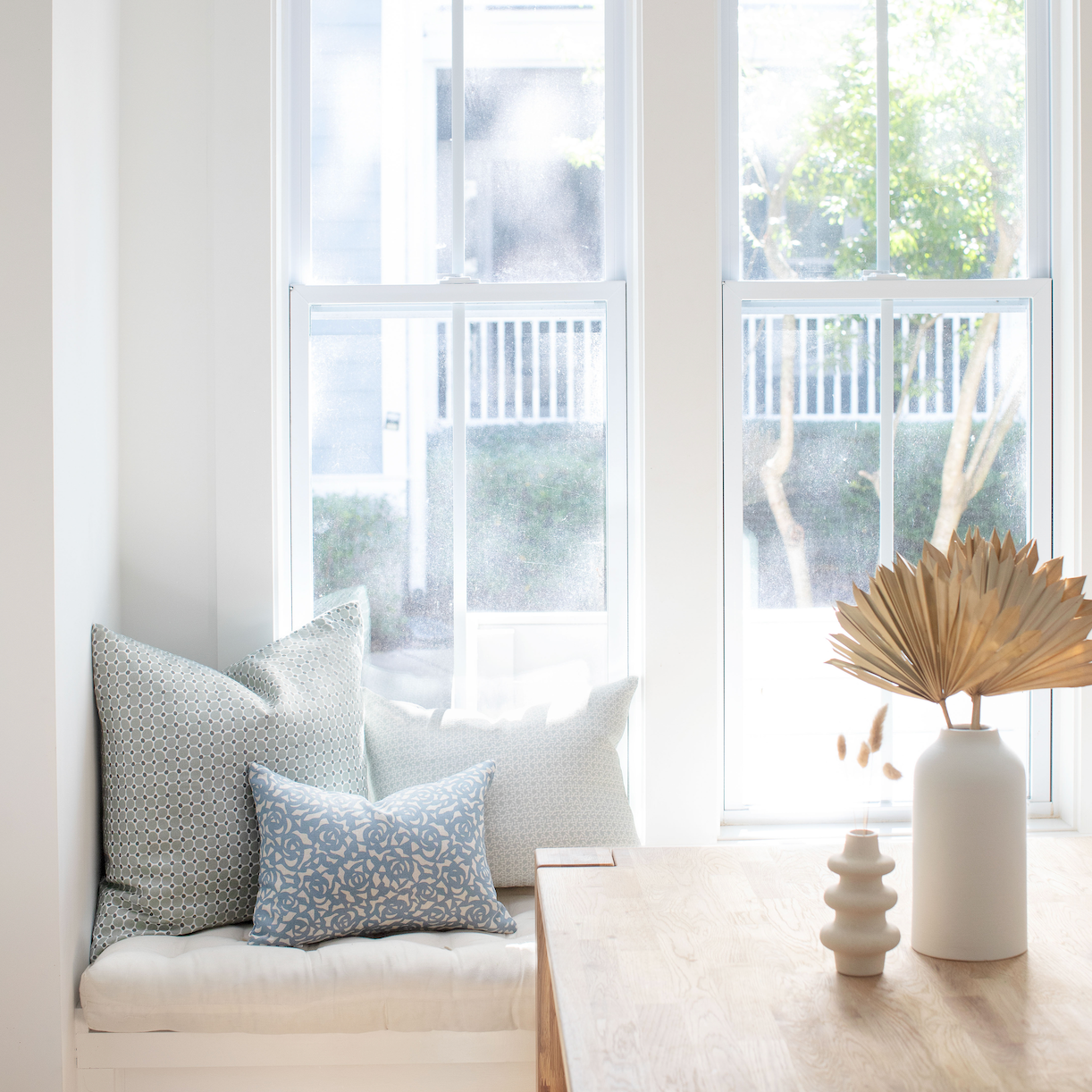 Gardenia Cobalt fabric by Emily Daws β Charleston Collection, available by the yard for drapery and upholstery