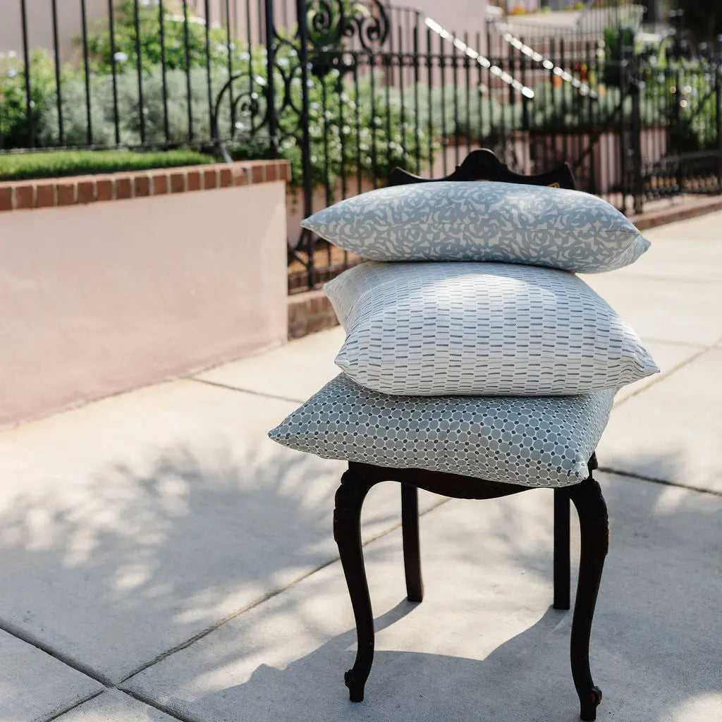 Gardenia Marina fabric by Emily Daws — Charleston Collection, available by the yard for drapery and upholstery
