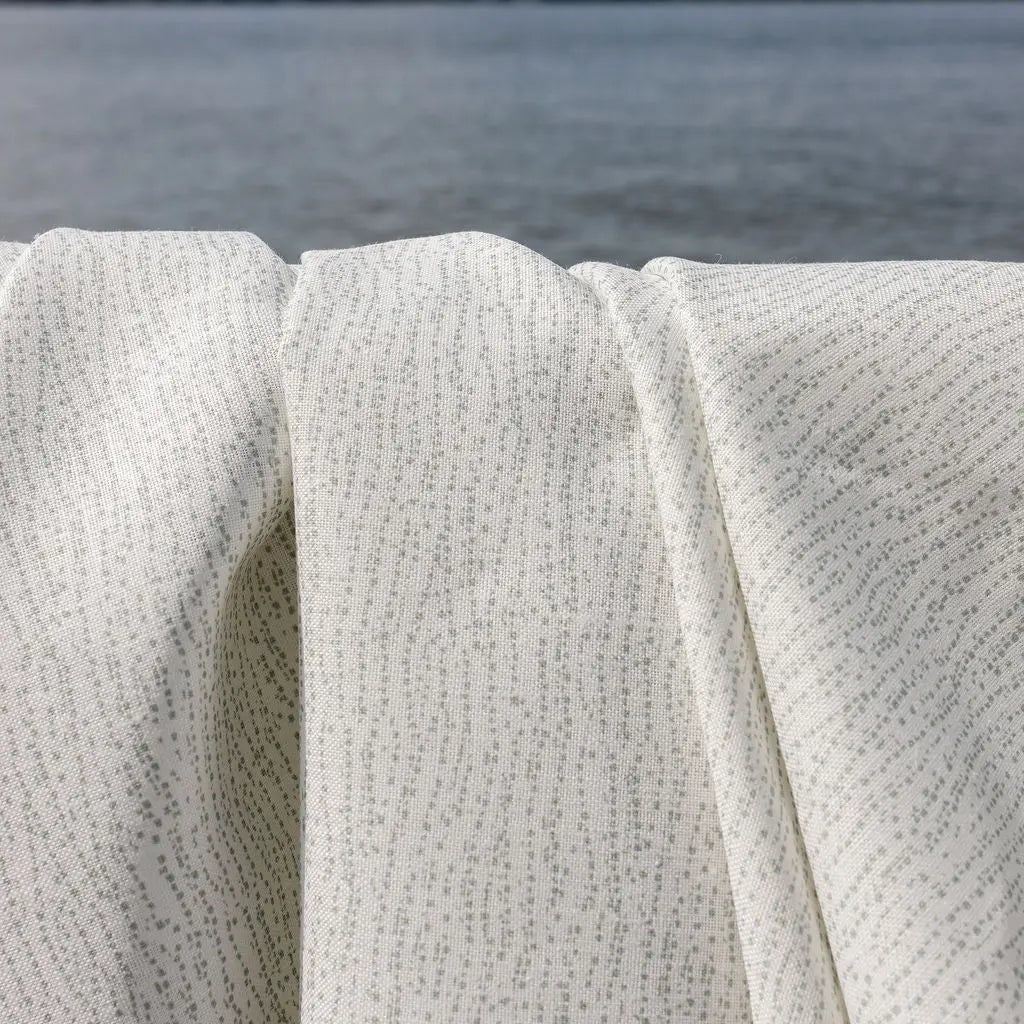 Harbor fabric in Celadon by Emily Daws styled in an interior — Waterways Collection