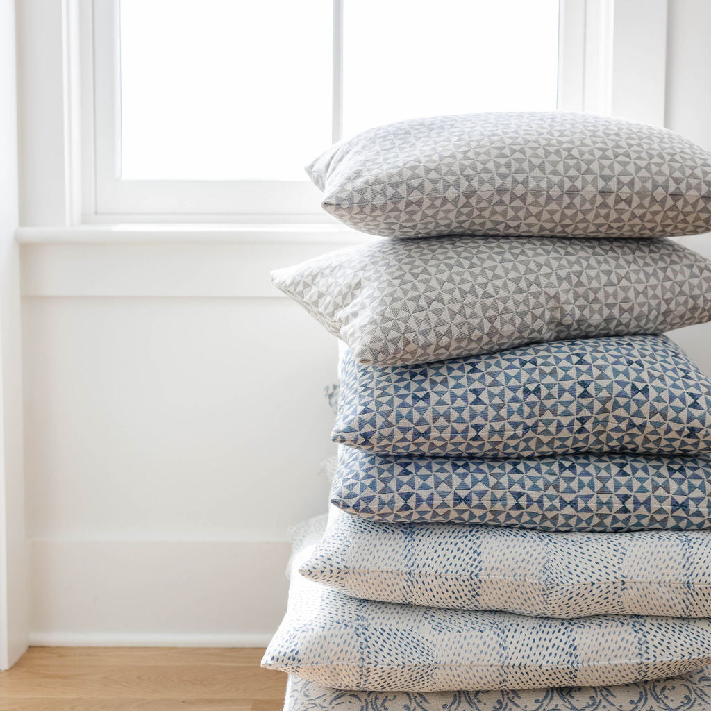 Designer fabric by Emily Daws in Belgian linen, perfect for pillows, drapery, and Southern-inspired interiors.