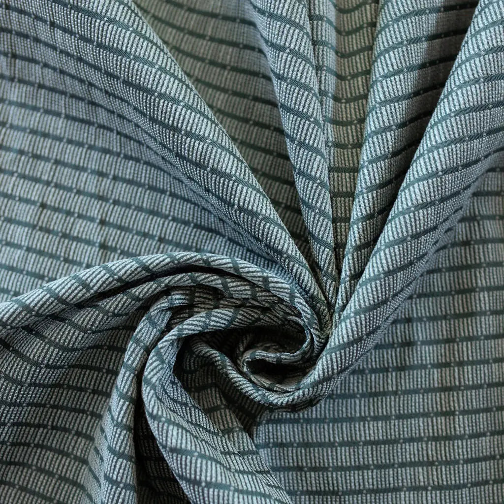 Jetty fabric in Cove by Emily Daws styled in an interior — Waterways Collection