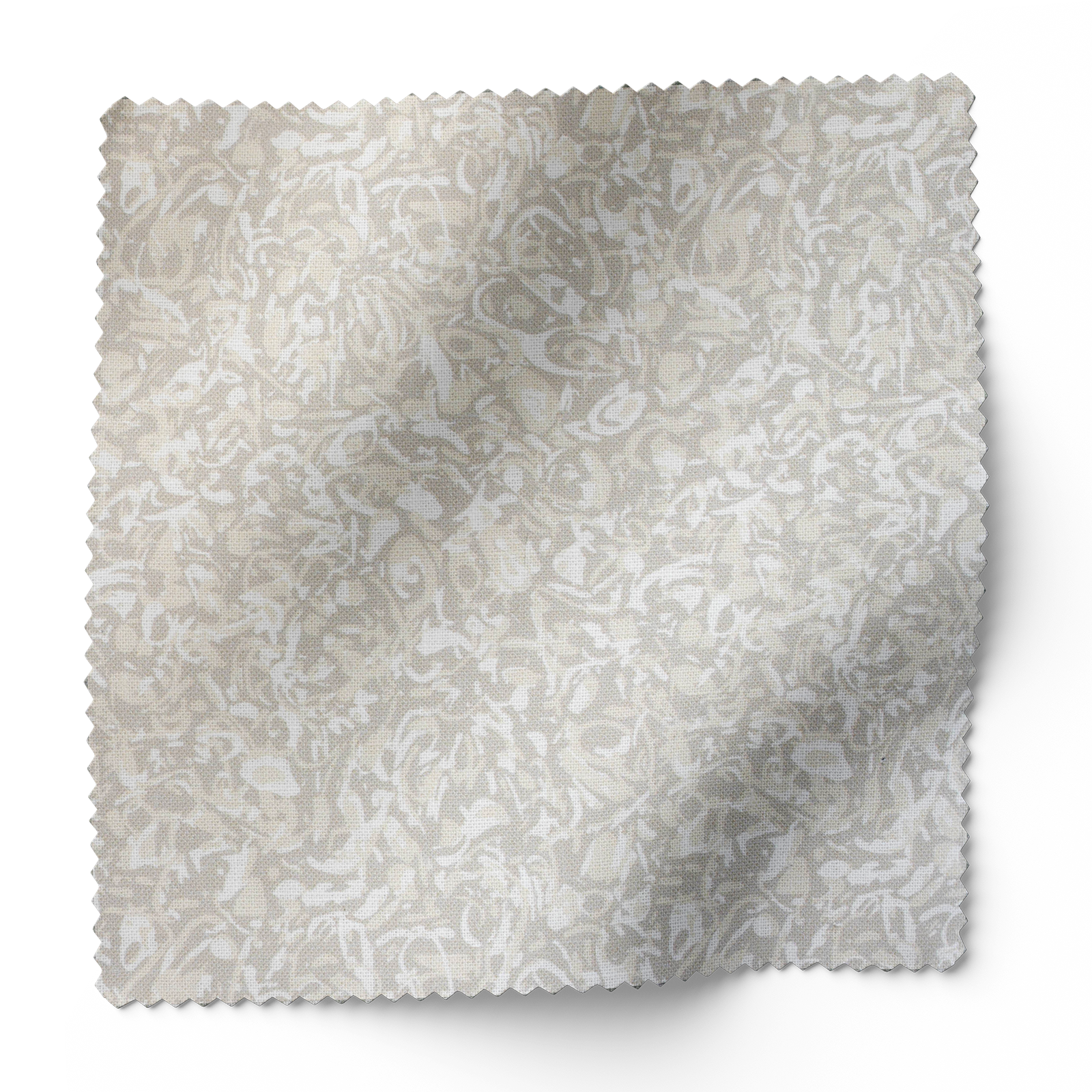 Estuary fabric swatch in Drift by Emily Daws — 6x6 Belgian linen sample, Waterways Collection