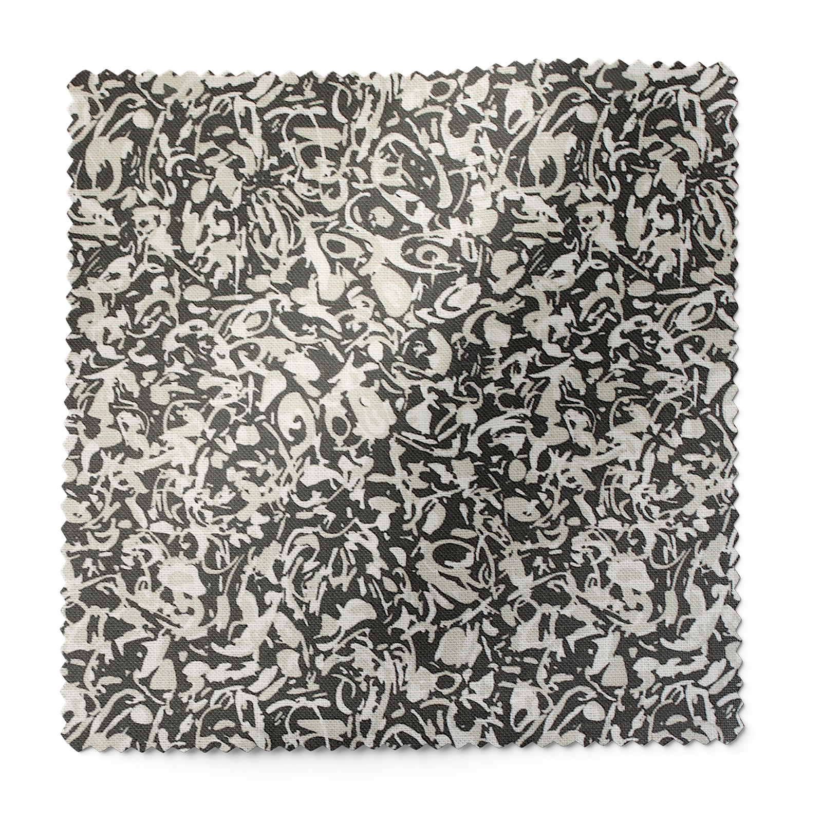 Estuary fabric swatch in Granite by Emily Daws — 6x6 Belgian linen sample, Waterways Collection