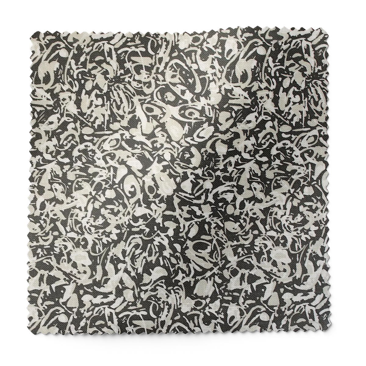 Estuary fabric swatch in Granite by Emily Daws β 6x6 Belgian linen sample, Waterways Collection