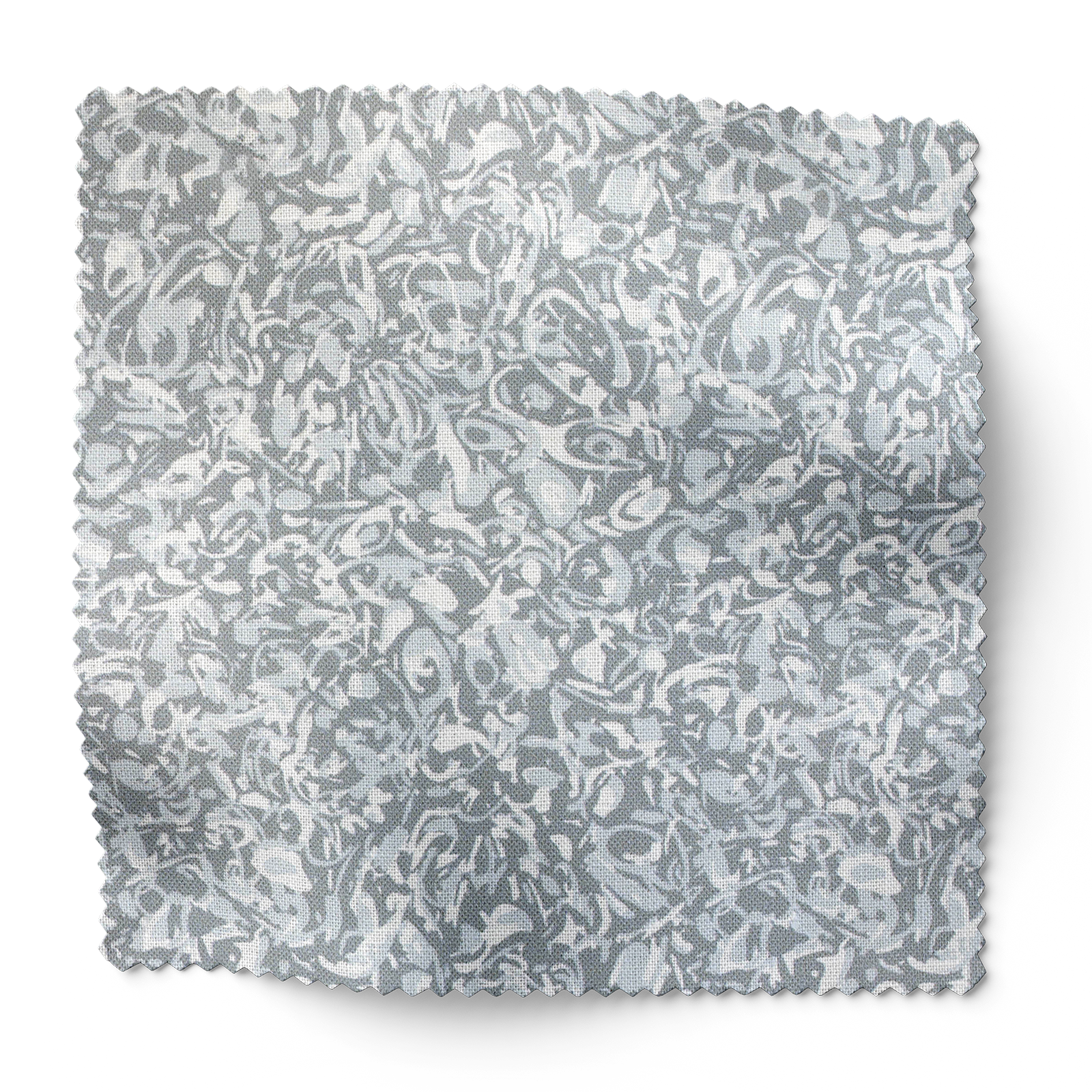 Estuary fabric swatch in Heron by Emily Daws — 6x6 Belgian linen sample, Waterways Collection