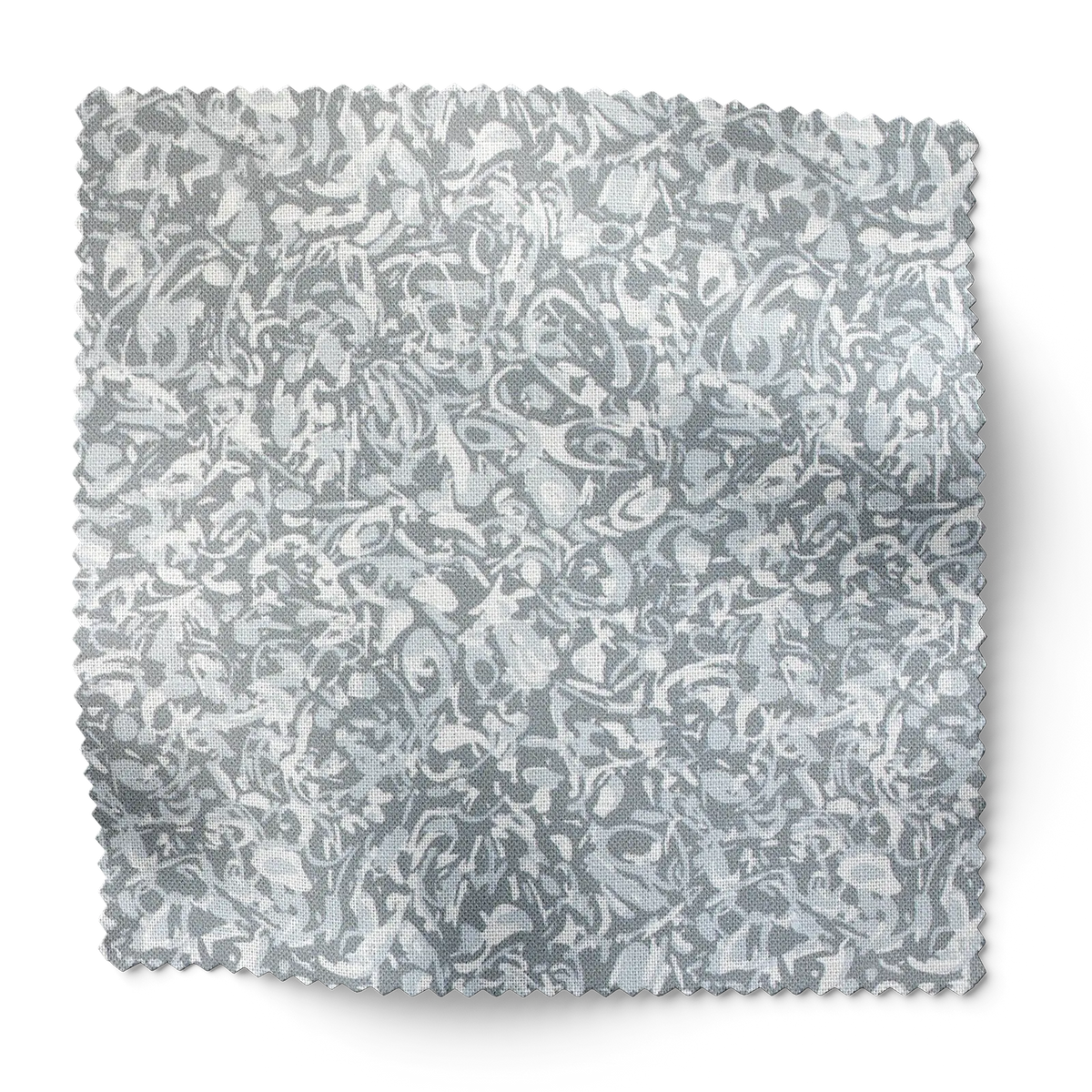 Estuary fabric swatch in Heron by Emily Daws — 6x6 Belgian linen sample, Waterways Collection