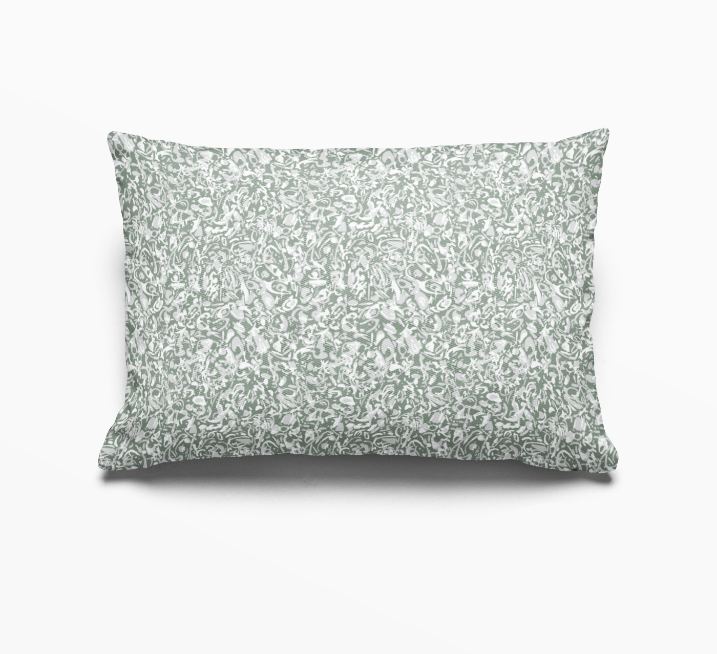 Estuary pillow in Artichoke by Emily Daws – lumbar style for benches, sofas, or window seats in coastal homes