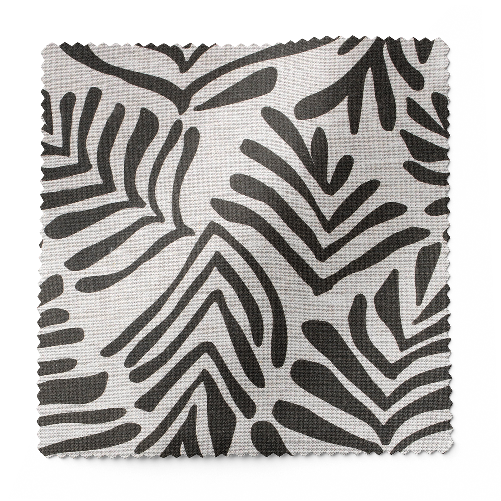 Frond fabric in Crow by Emily Daws β floral swatch ideal for drapery or upholstery in mountain homes