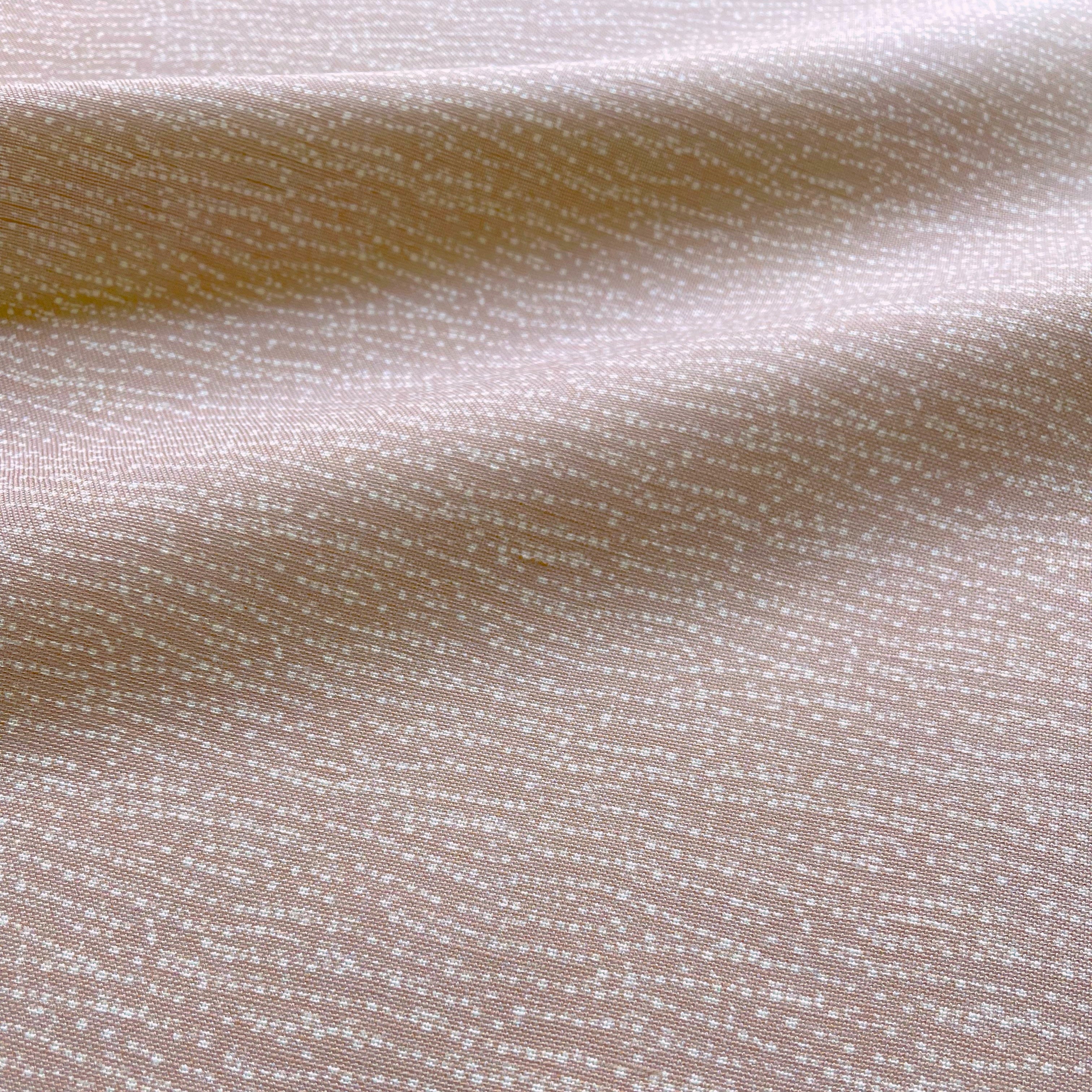 Harbor fabric in Camellia by Emily Daws — close-up detail of Belgian linen, Waterways Collection