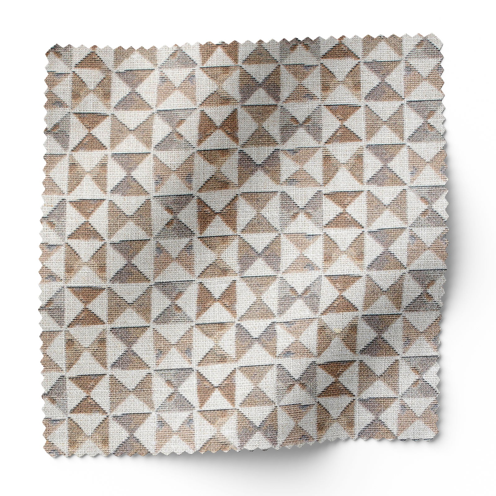 Kaleidoscope fabric in Copper by Emily Daws – forest-inspired swatch with dotted and organic motifs
