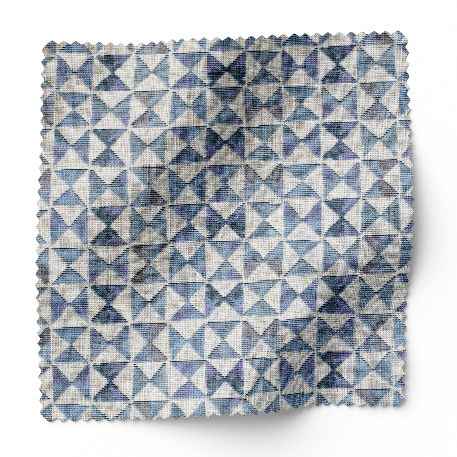 Kaleidoscope fabric in Iris by Emily Daws – forest-inspired swatch with dotted and organic motifs