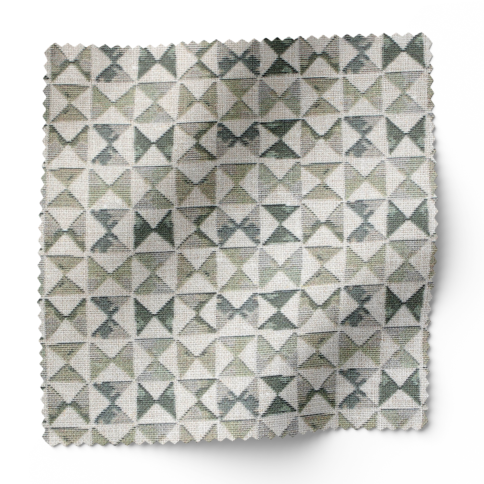 Kaleidoscope fabric in Ivy by Emily Daws – forest-inspired swatch with dotted and organic motifs
