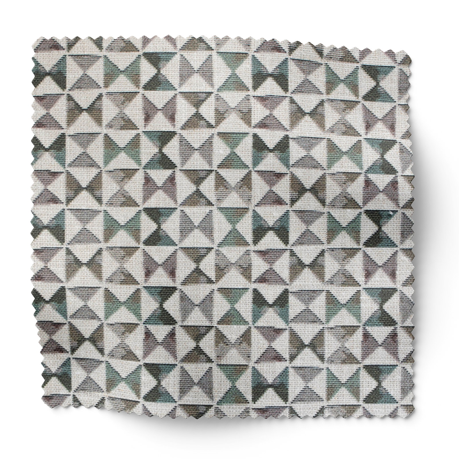 Kaleidoscope fabric in Vista by Emily Daws – forest-inspired swatch with dotted and organic motifs