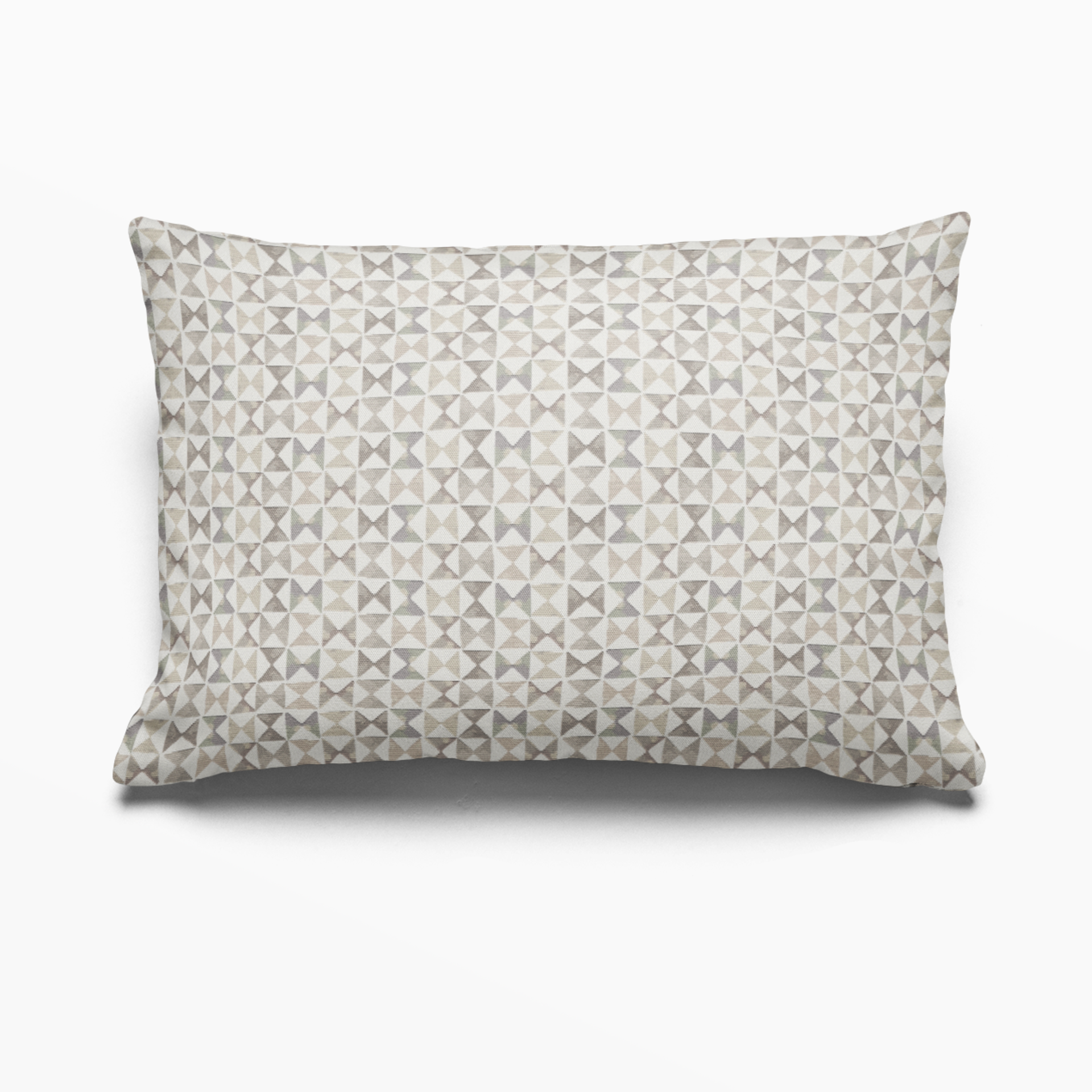 Kaleidoscope pillow in Cashmere by Emily Daws – lumbar shape perfect for cabin beds or mountain homes