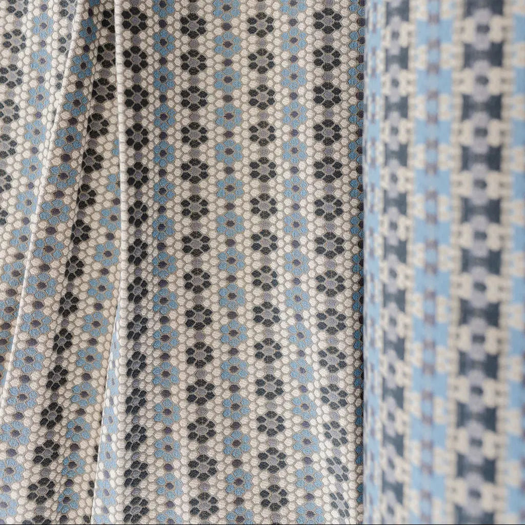 Nectar fabric in Cerulean Blue by Emily Daws styled in an interior β Fauna Collection
