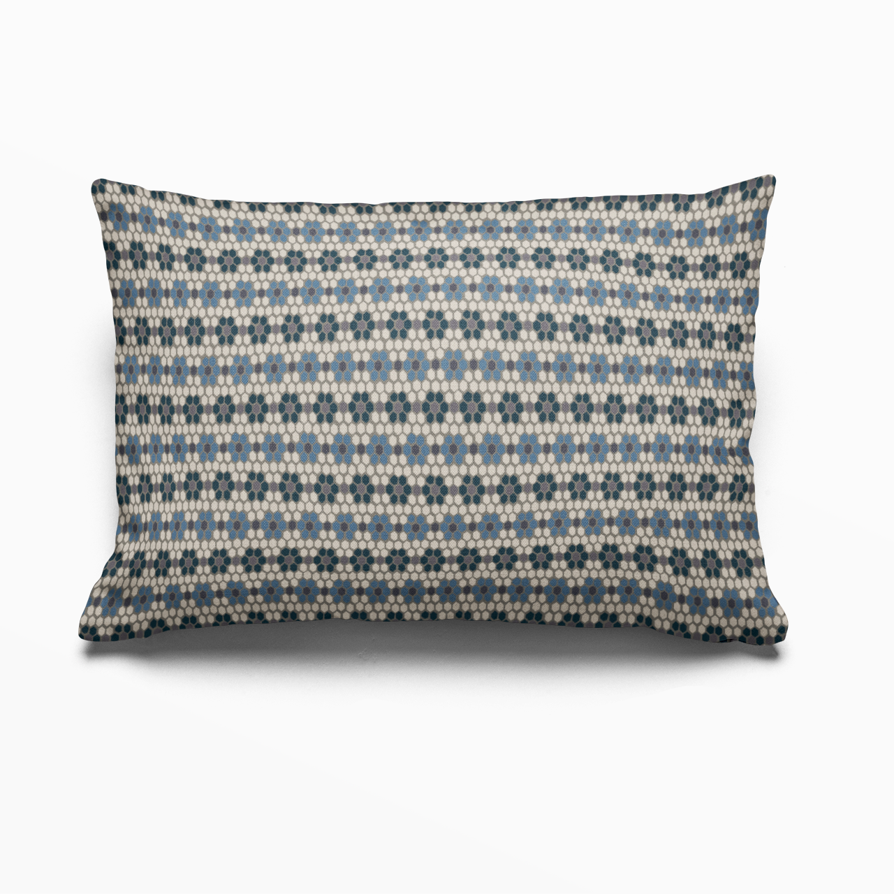 Luxury Emily Daws pillow in artisanal fabric, designed for refined residential spaces.