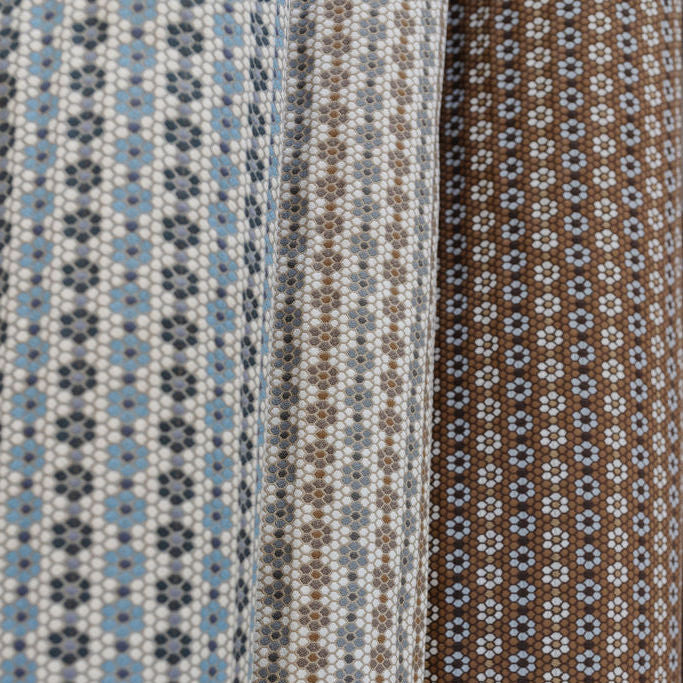 Nectar fabric in Raisin styled by Emily Daws – nature-inspired textile for cabin or mountain homes