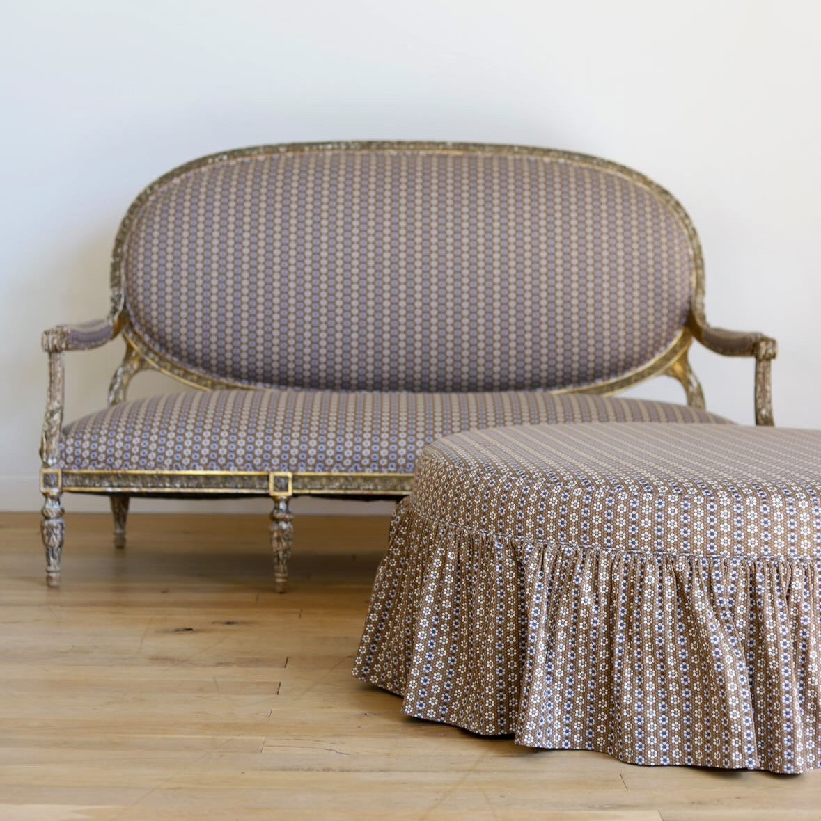 Nectar fabric in Walnut styled by Emily Daws – nature-inspired textile for cabin or mountain homes