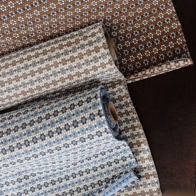 Nectar fabric styled by Emily Daws – nature-inspired textile for cabin or mountain homes