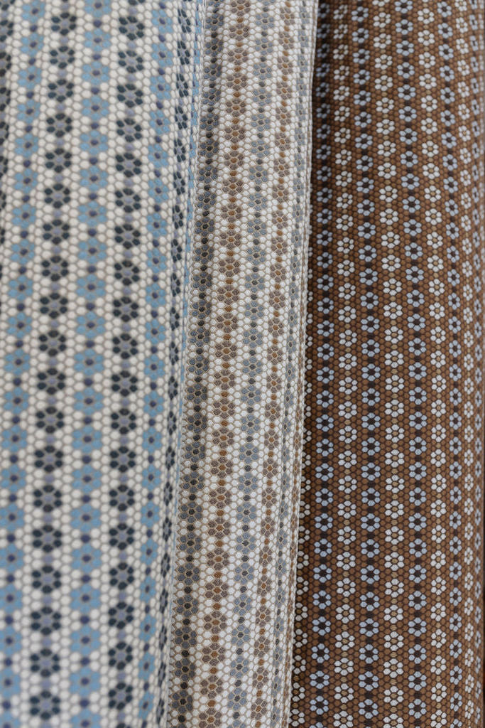 Nectar fabric in Raisin styled by Emily Daws – nature-inspired textile for cabin or mountain homes
