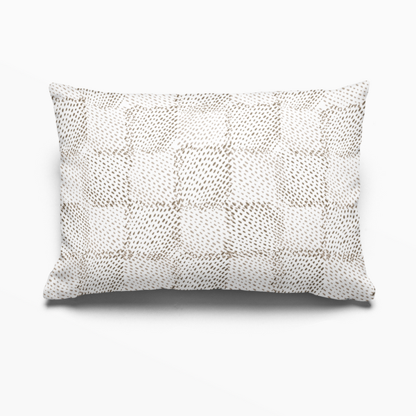 Speckled Check Pillow in Oak