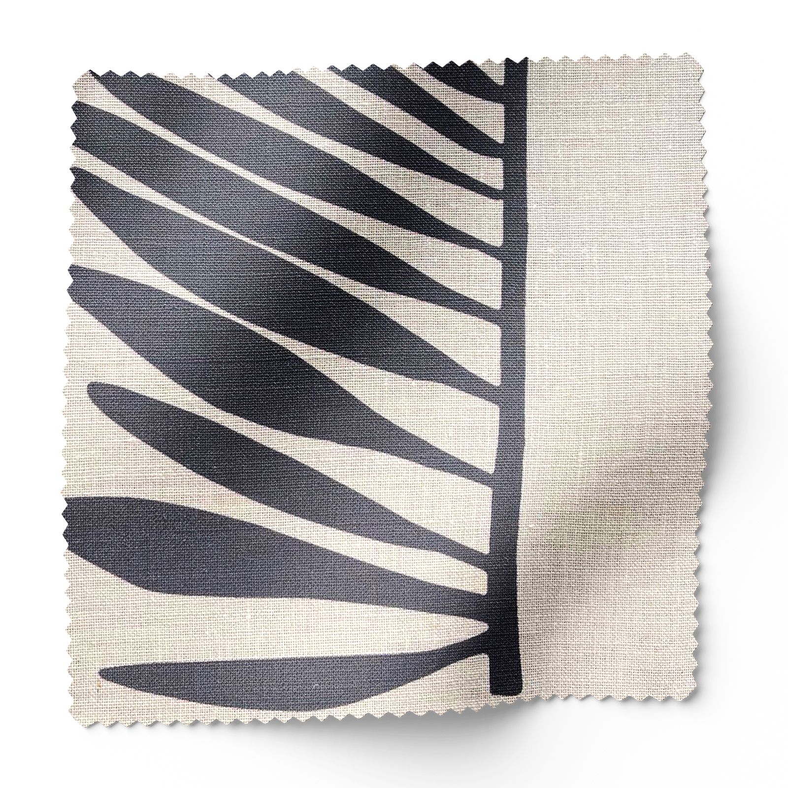 Palmetto fabric in Midnight by Emily Daws – swatch view showing pattern and color details – Charleston fabric by the yard for interiors