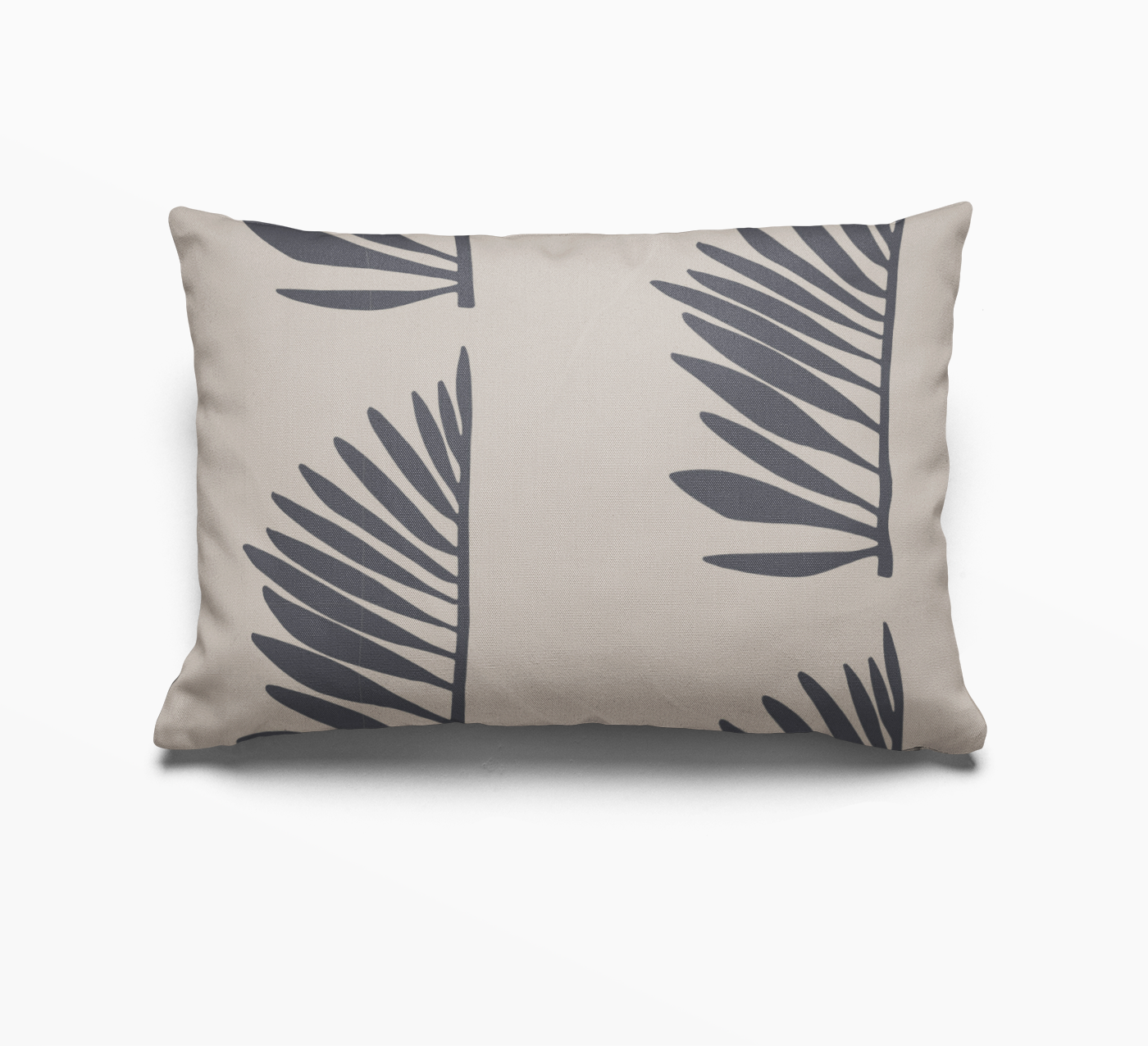 Palmetto pillow in Midnight by Emily Daws – lumbar throw pillow for beds, benches, or accent chairs