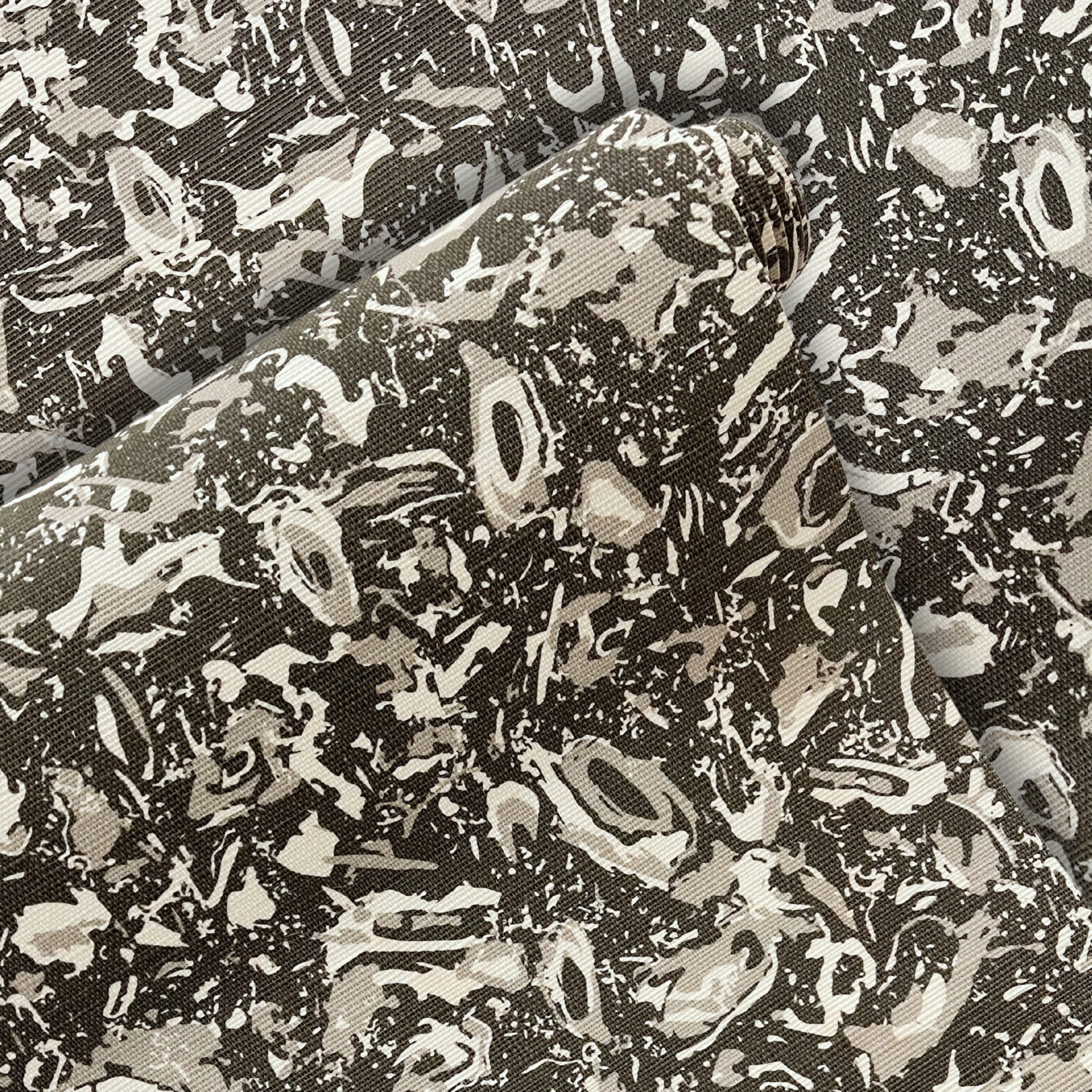 River Reef wallpaper in Coal by Emily Daws – product view of repeating motif for interior walls