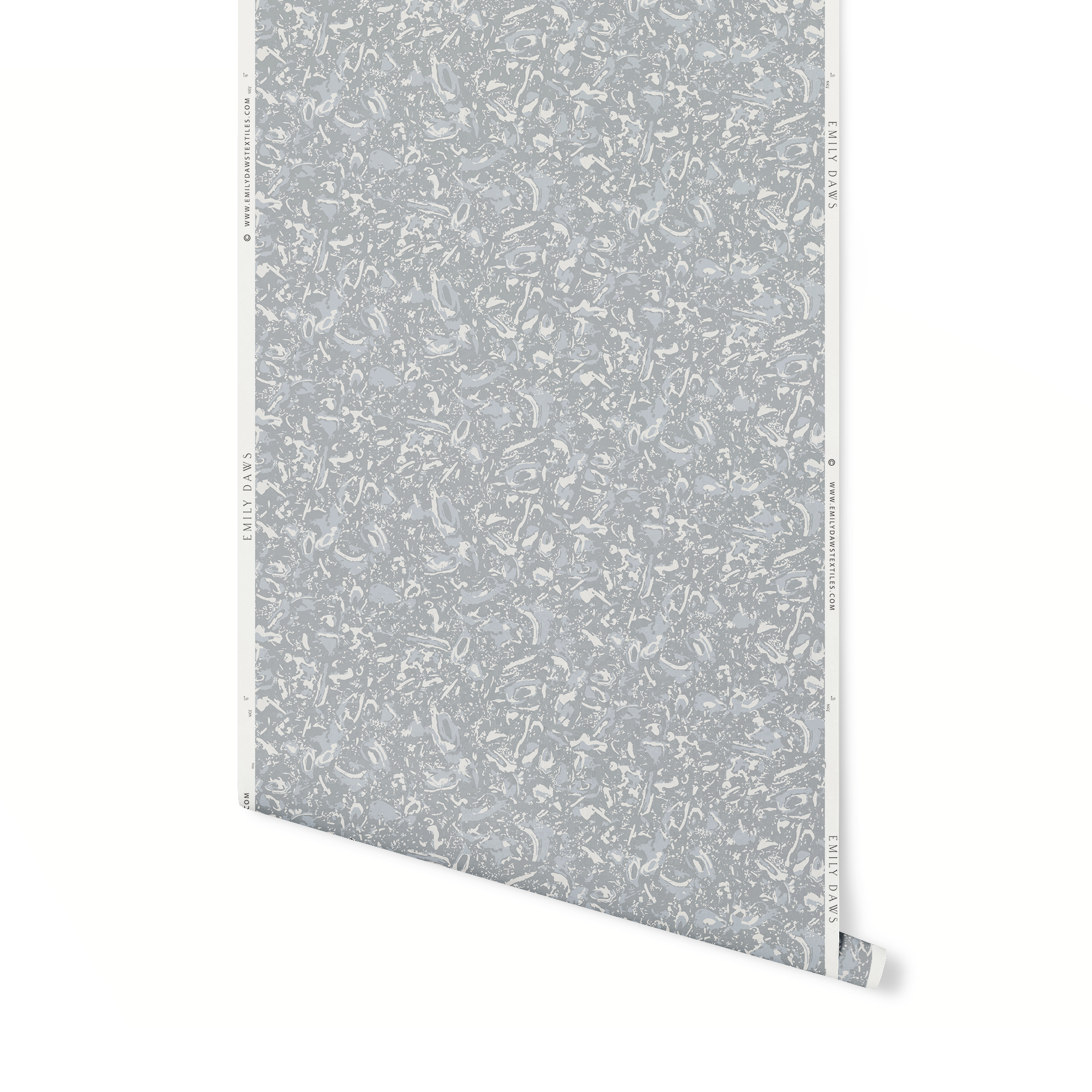 Emily Daws River Reef wallpaper in Heron – close-up showing texture and tone of design