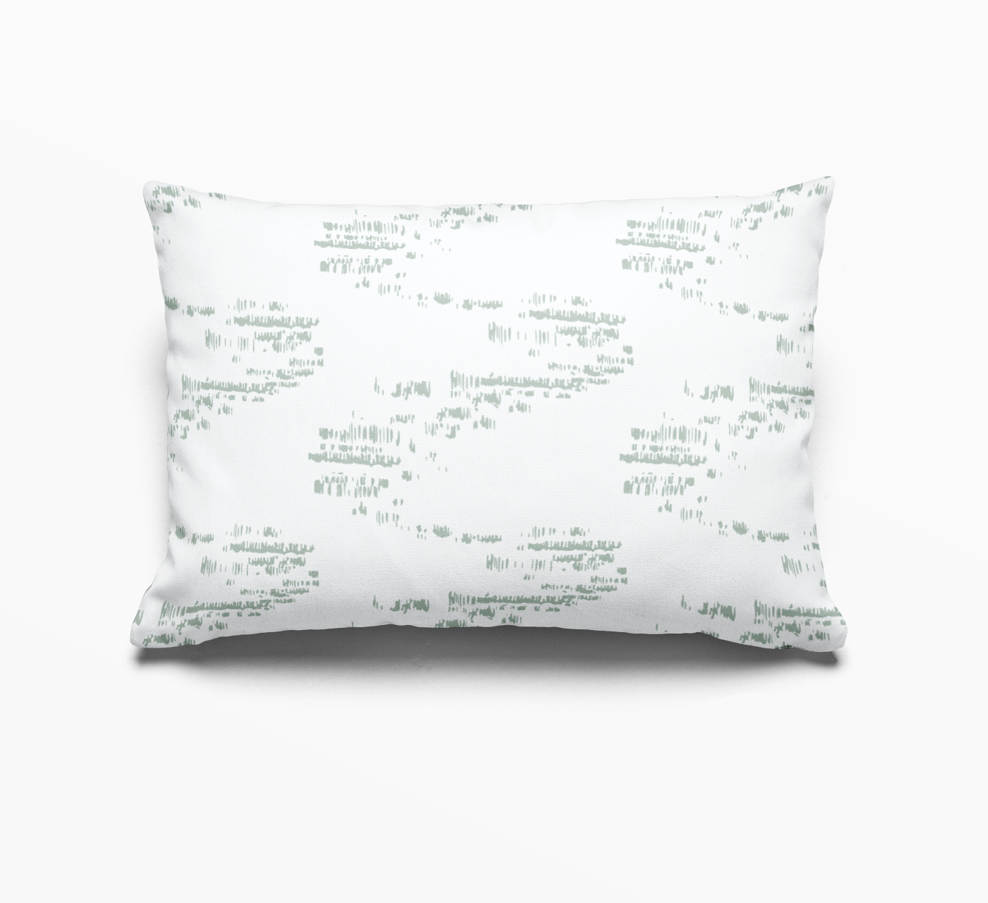 Salt Marsh pillow in Laurel by Emily Daws – lumbar style for benches, sofas, or window seats in coastal homes
