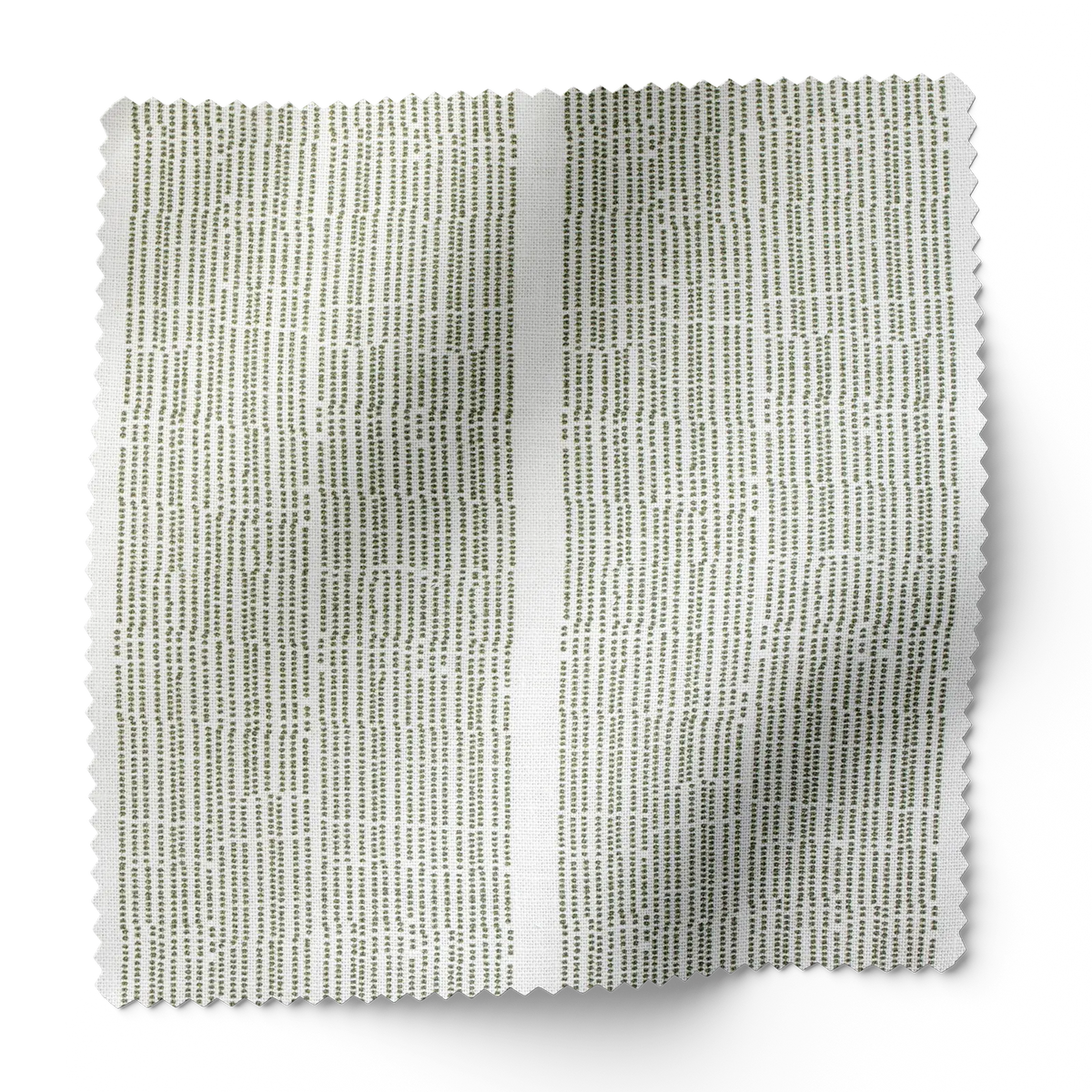 Sandbar fabric swatch in Seaweed by Emily Daws — 6x6 Belgian linen sample, Waterways Collection