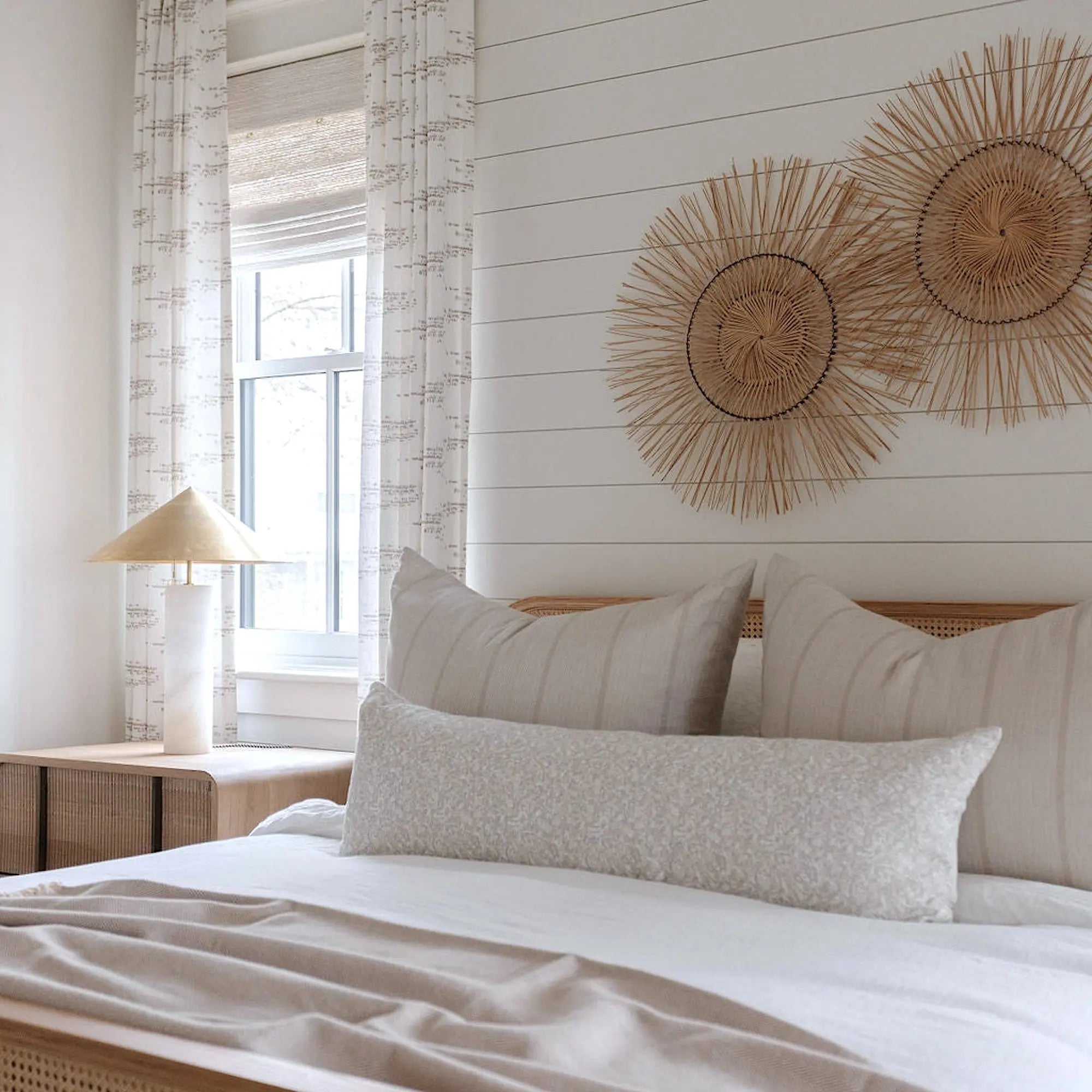 Sandbar fabric in Teak by Emily Daws styled in an interior β Waterways Collection