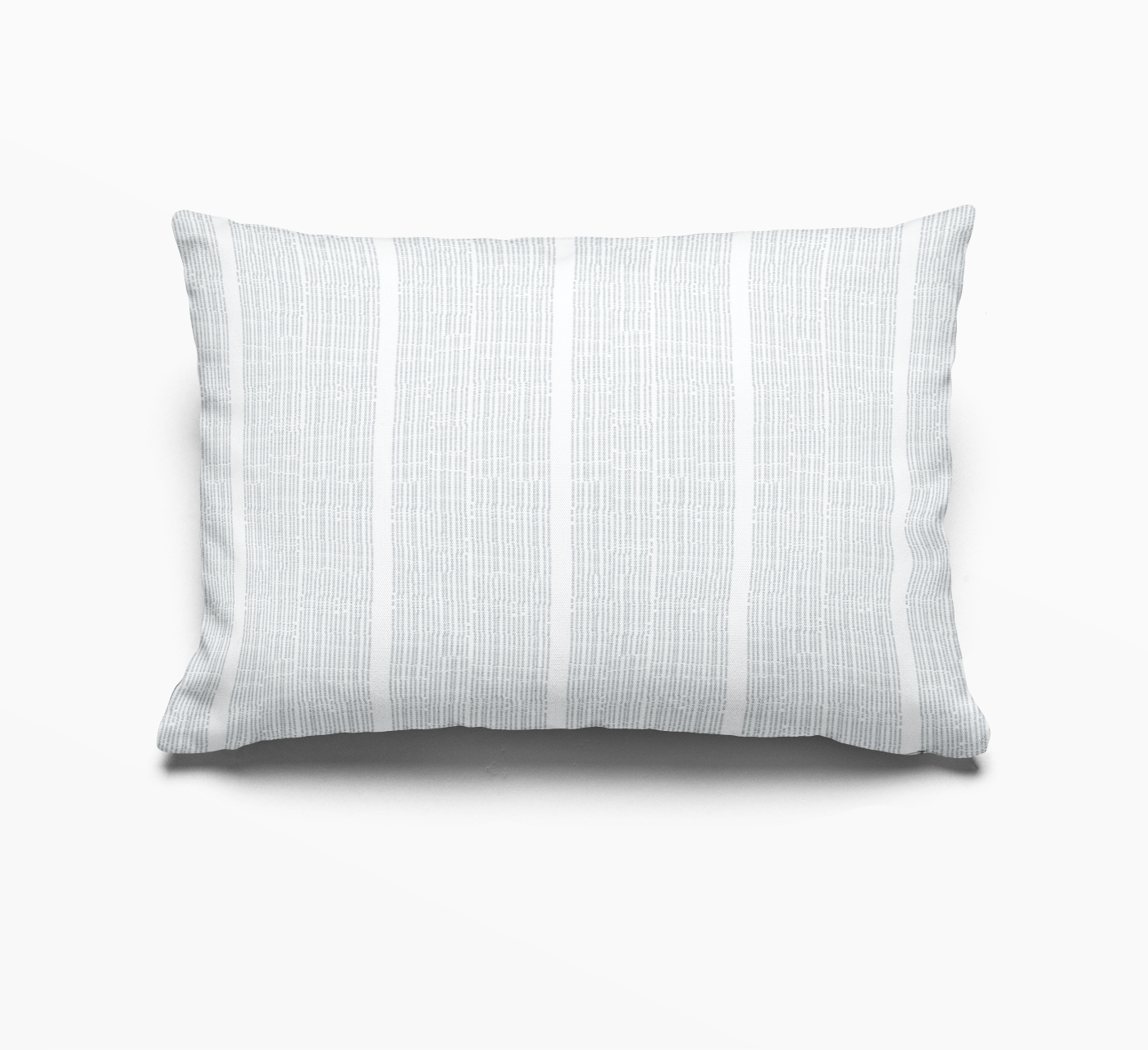 Sandbar pillow in Sterling by Emily Daws – lumbar style for benches, sofas, or window seats in coastal homes